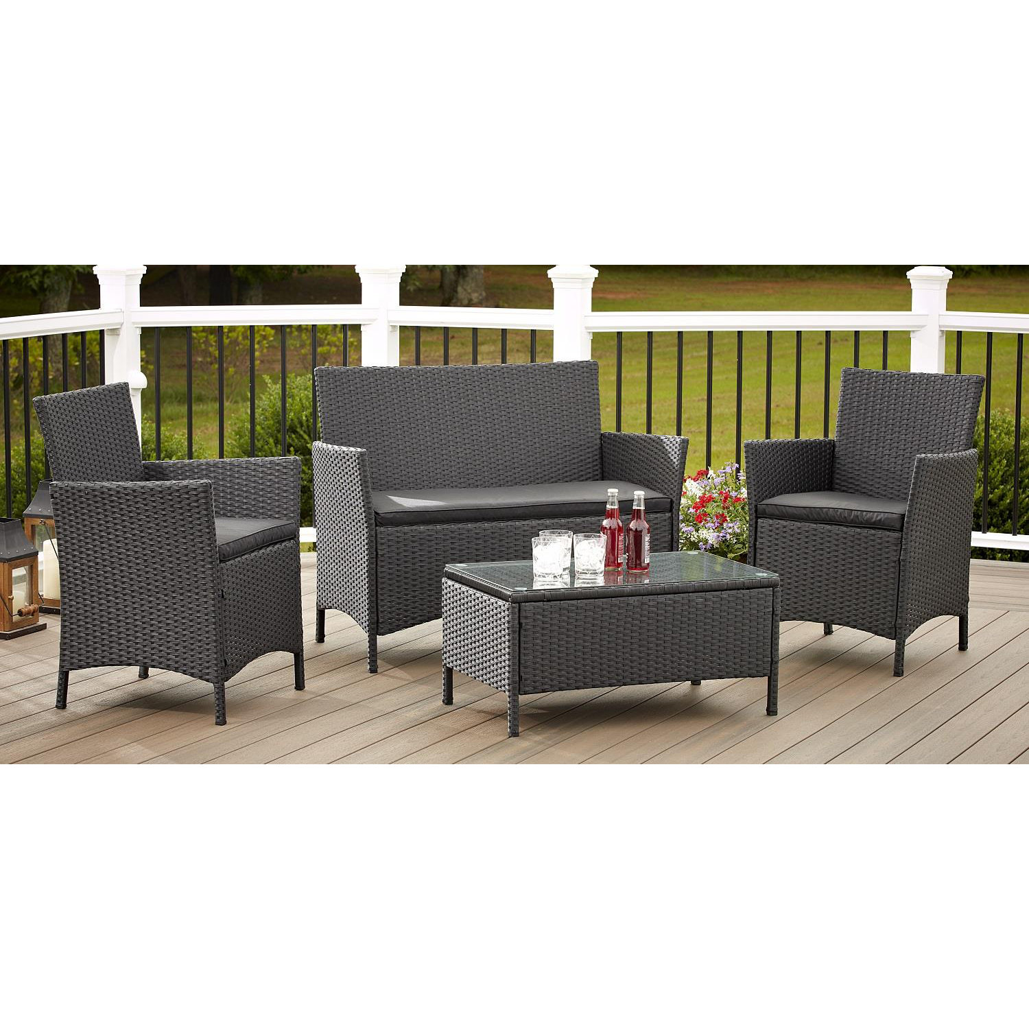 Jamaica 4 Piece Seating Group with Cushions Wayfair