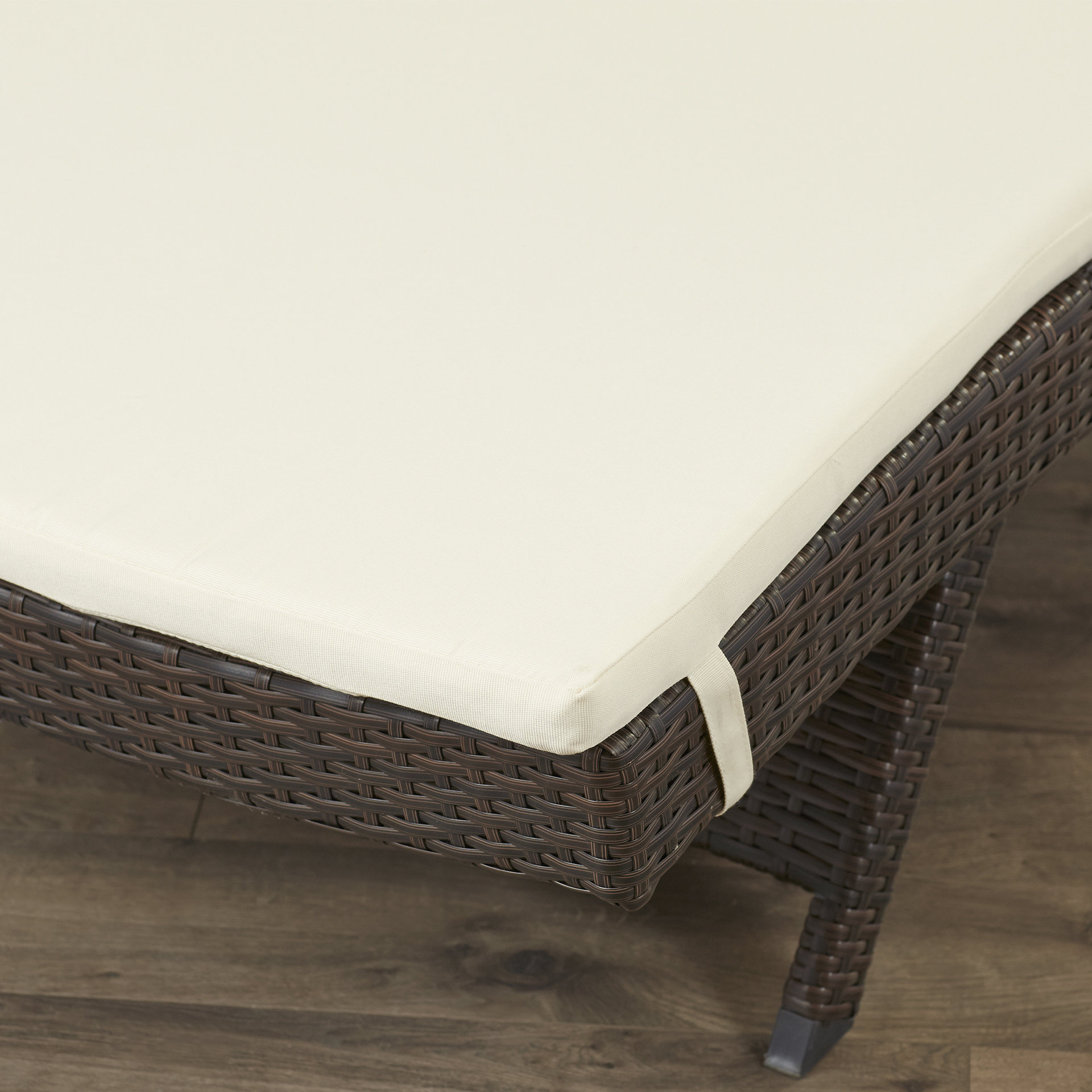 Garry Wicker Adjustable Chaise Lounge with Cushion Wayfair