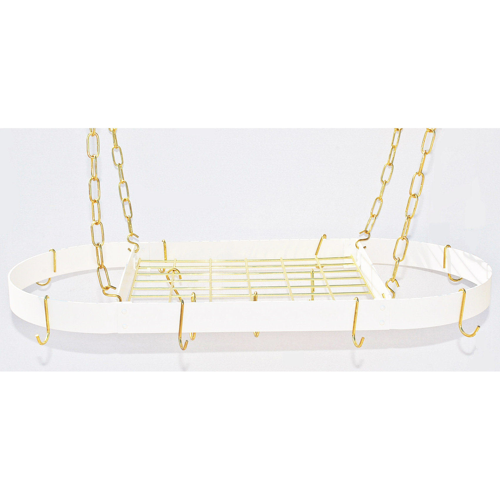 Custom Oval Hanging Pot Rack with Grid Wayfair