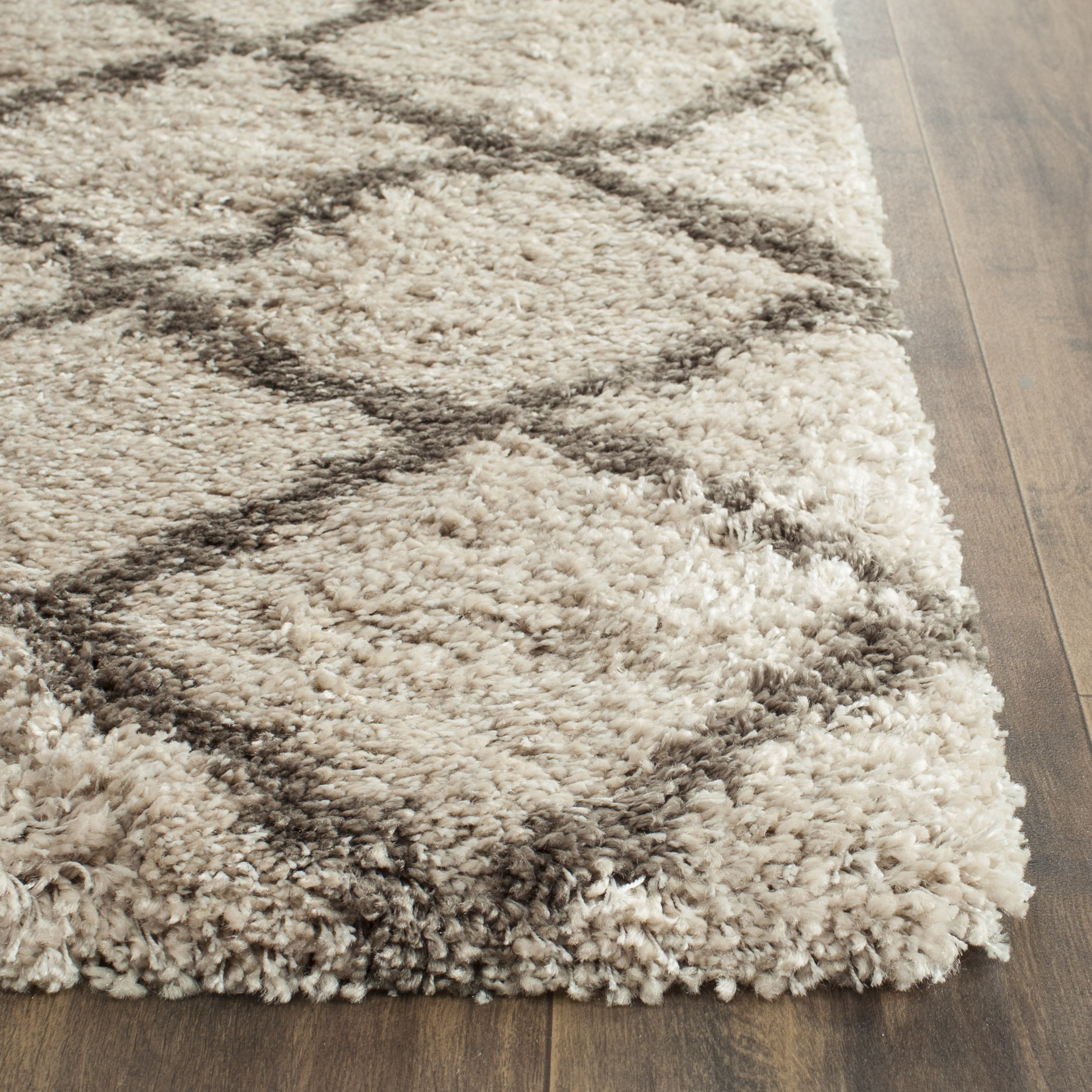 Clune Taupe/Gray Shag Area Rug Wayfair