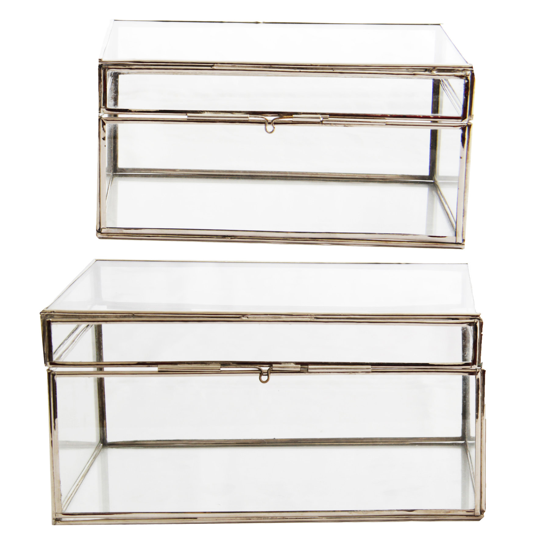 2 Piece Decorative Glass Boxes Set Joss & Main