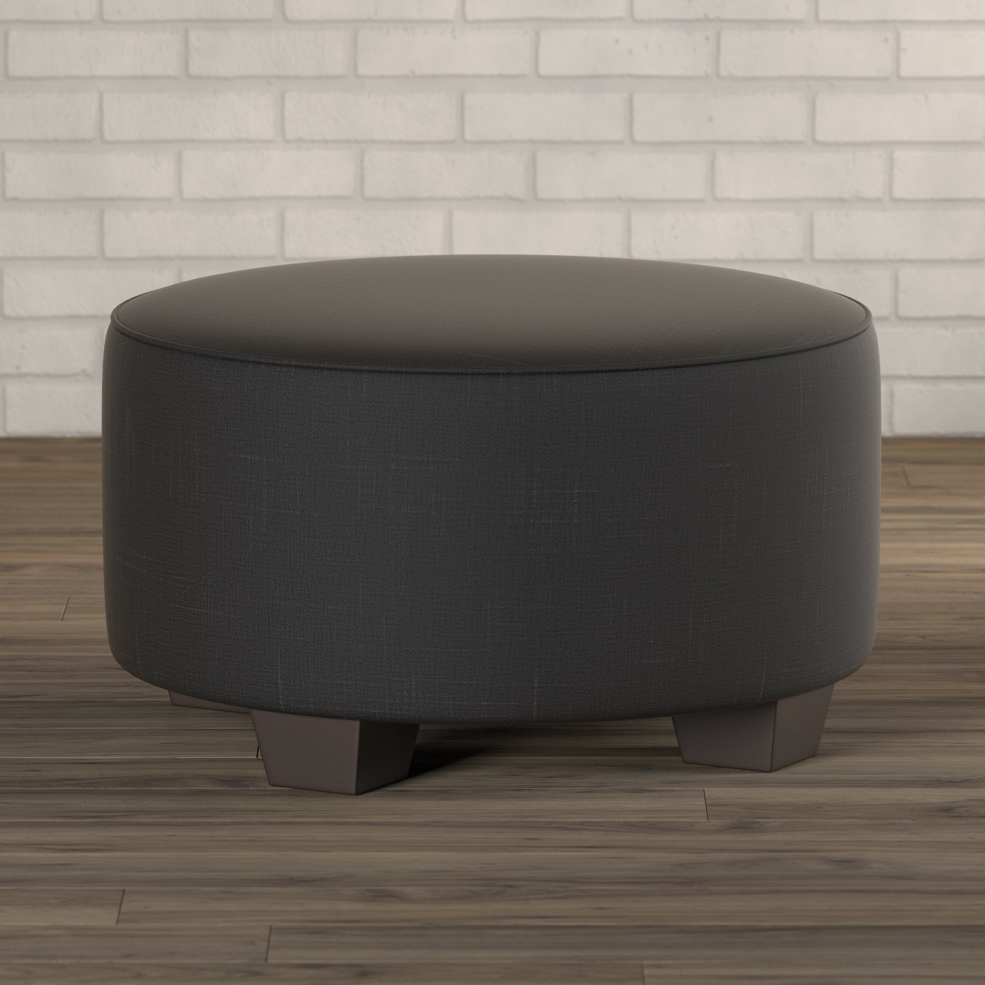 Twill Round Cocktail Ottoman Wayfair