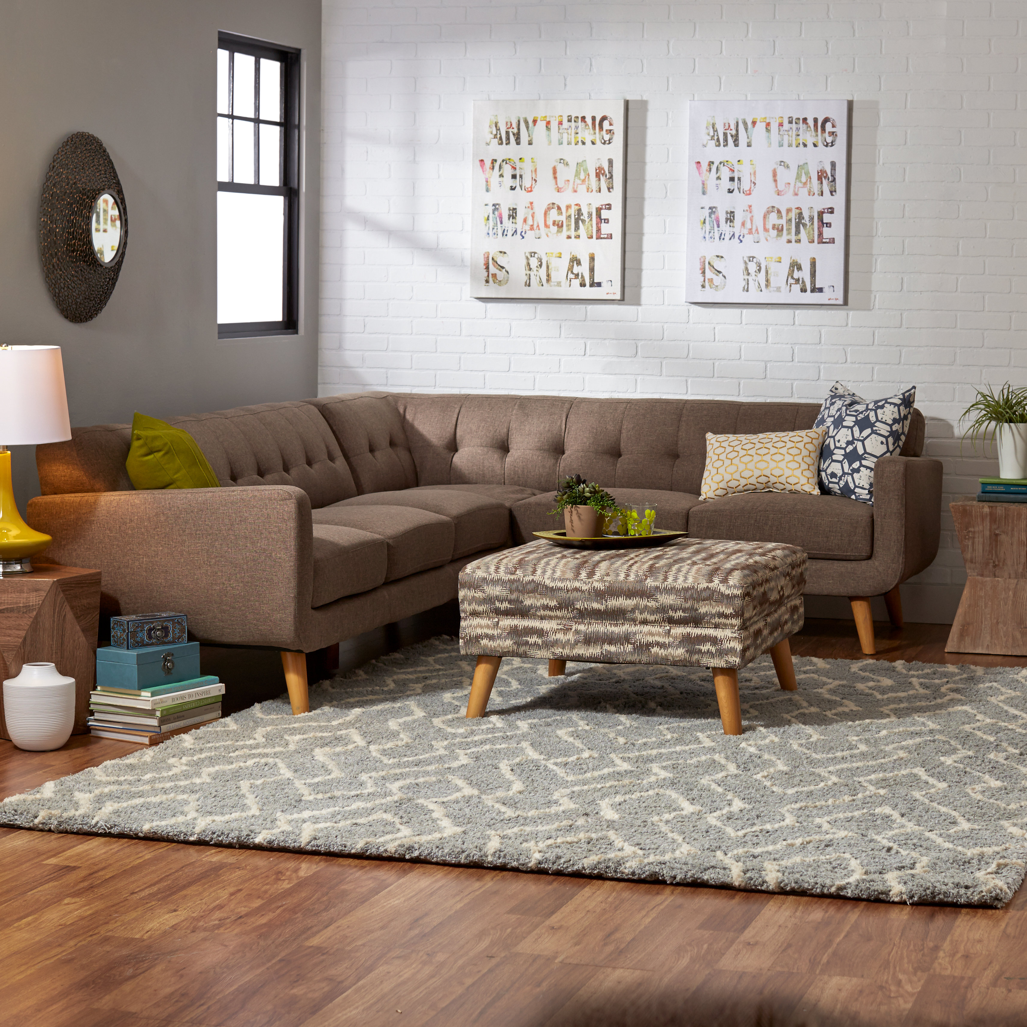 Leslie 110.7" Tufted Sectional Sofa Joss & Main