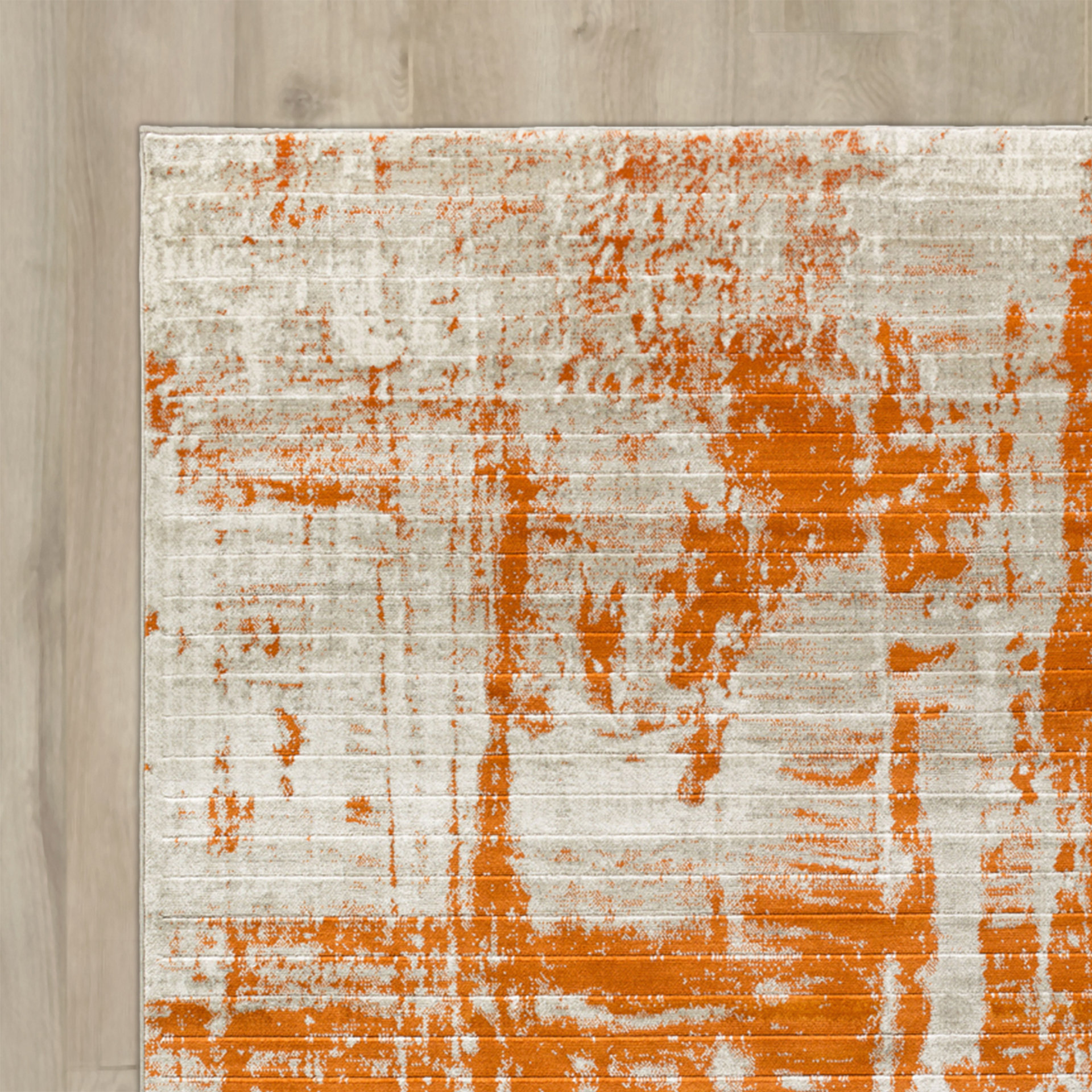 Langley Street Dahl Light Gray/Burnt Orange Area Rug & Reviews Wayfair