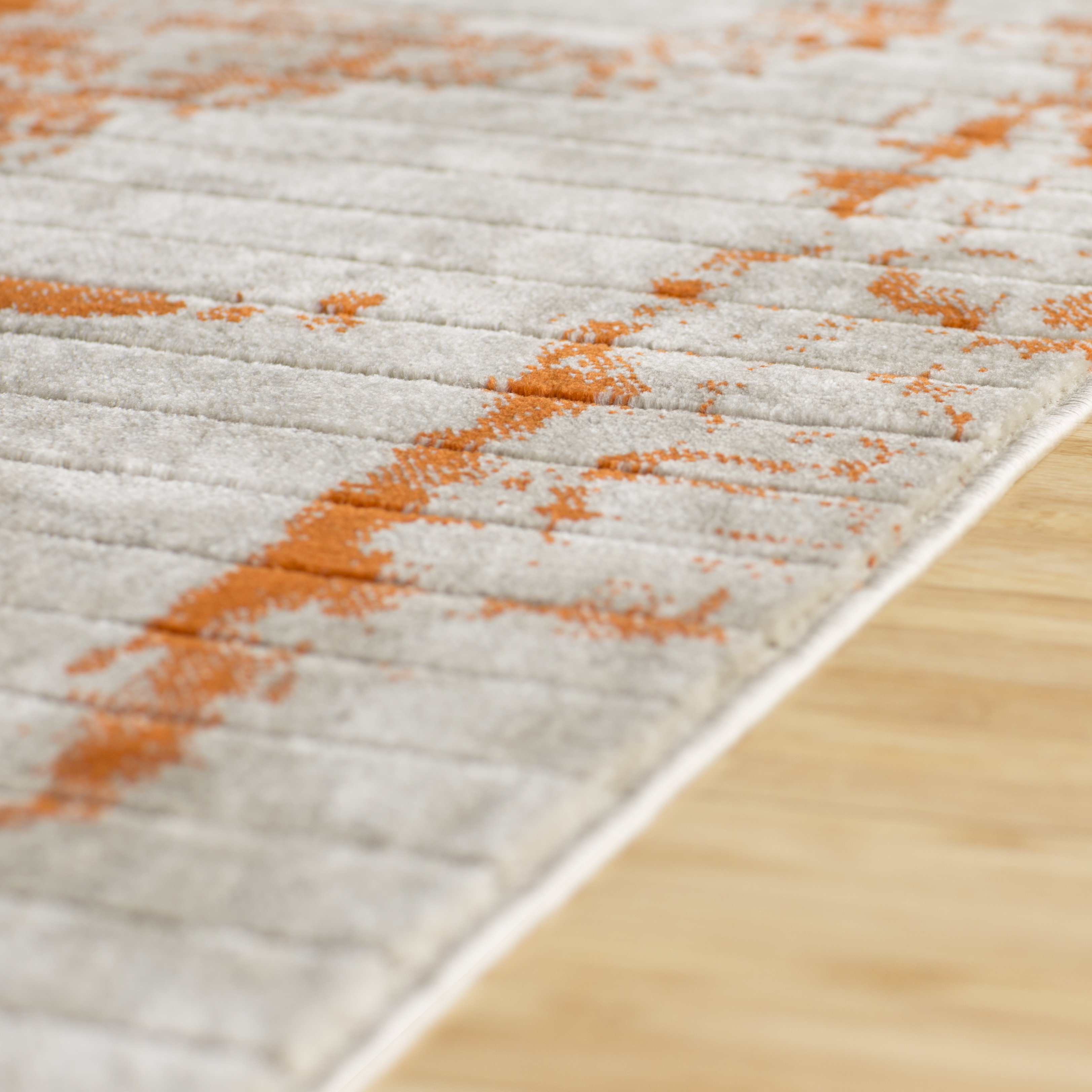 Langley Street Dahl Light Gray/Burnt Orange Area Rug & Reviews Wayfair