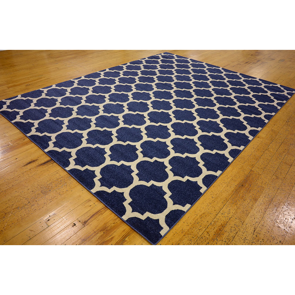 Trellis Navy Blue Area Rug Wayfair