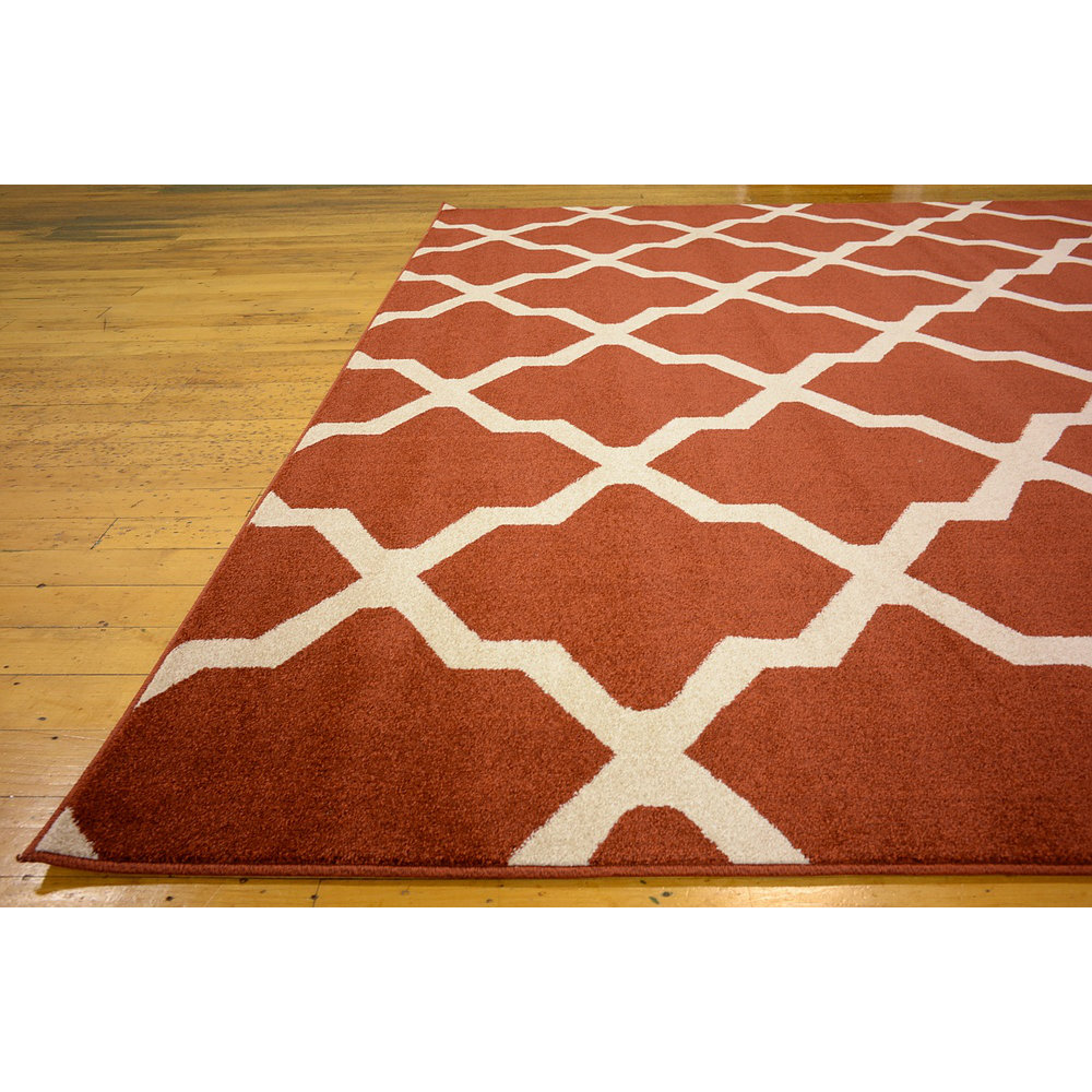 Trellis Rust Red Area Rug Wayfair