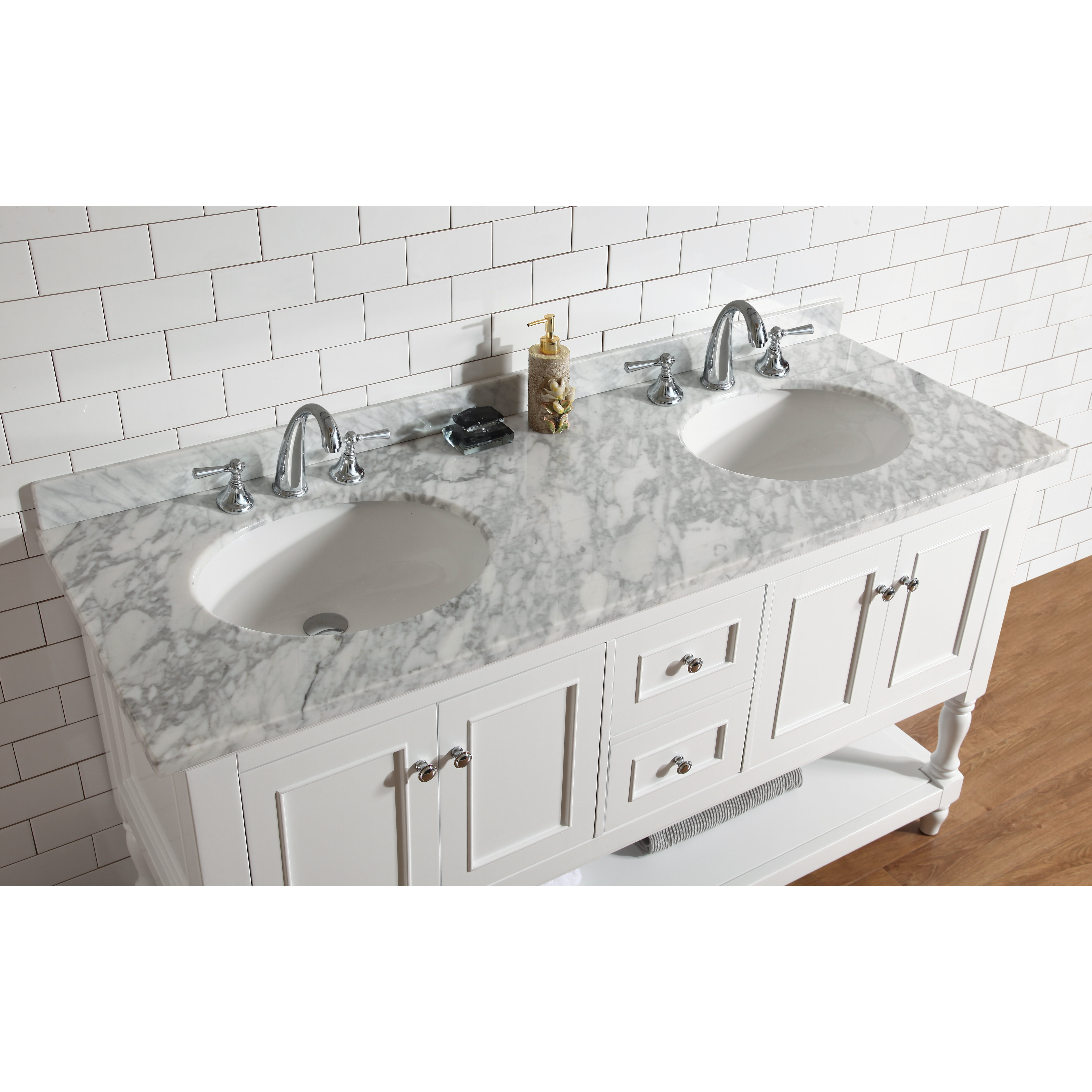 Cape Cod 60" Double Bathroom Vanity Set with Mirror Wayfair