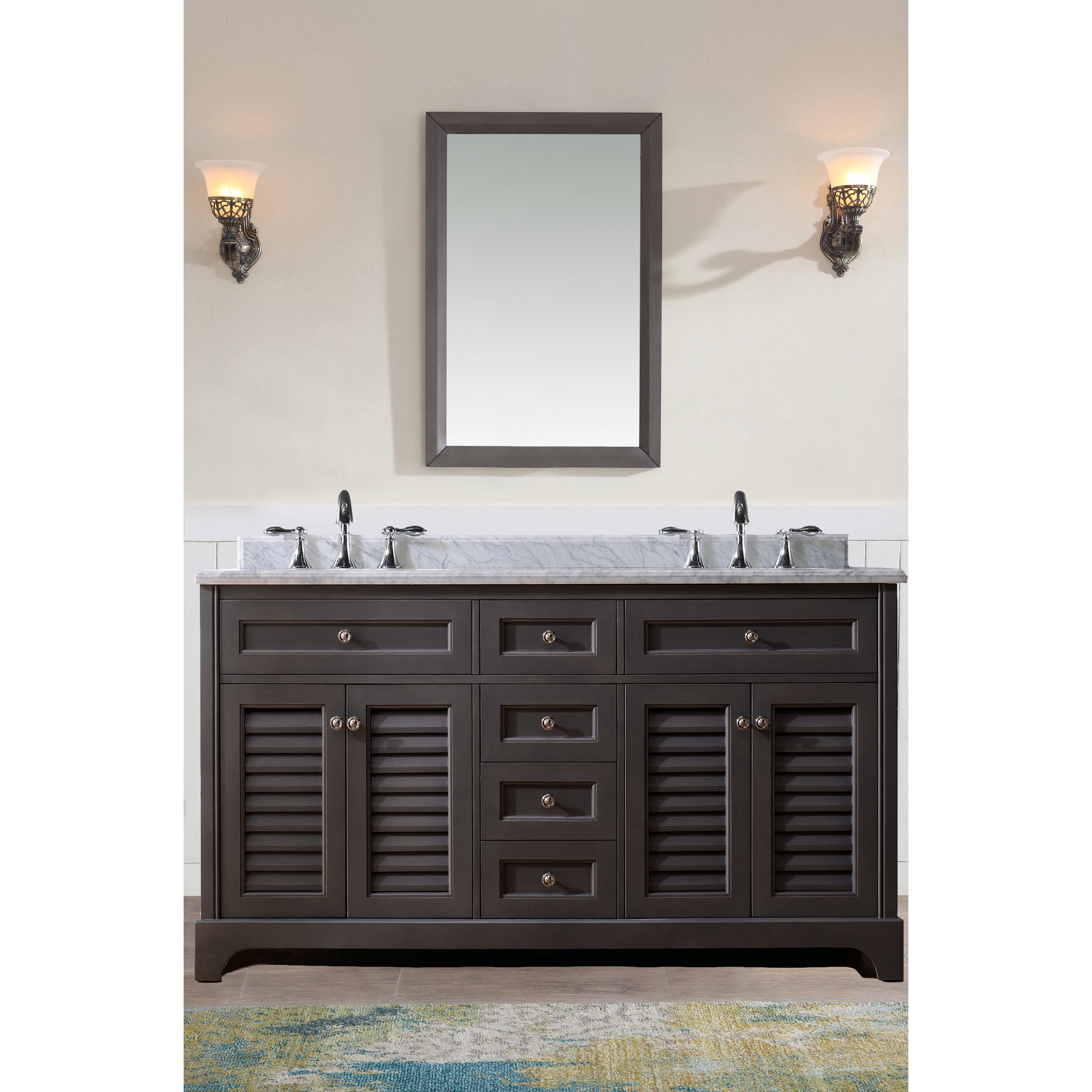 Ari Kitchen & Bath Madison 60" Double Bathroom Vanity Set & Reviews Wayfair