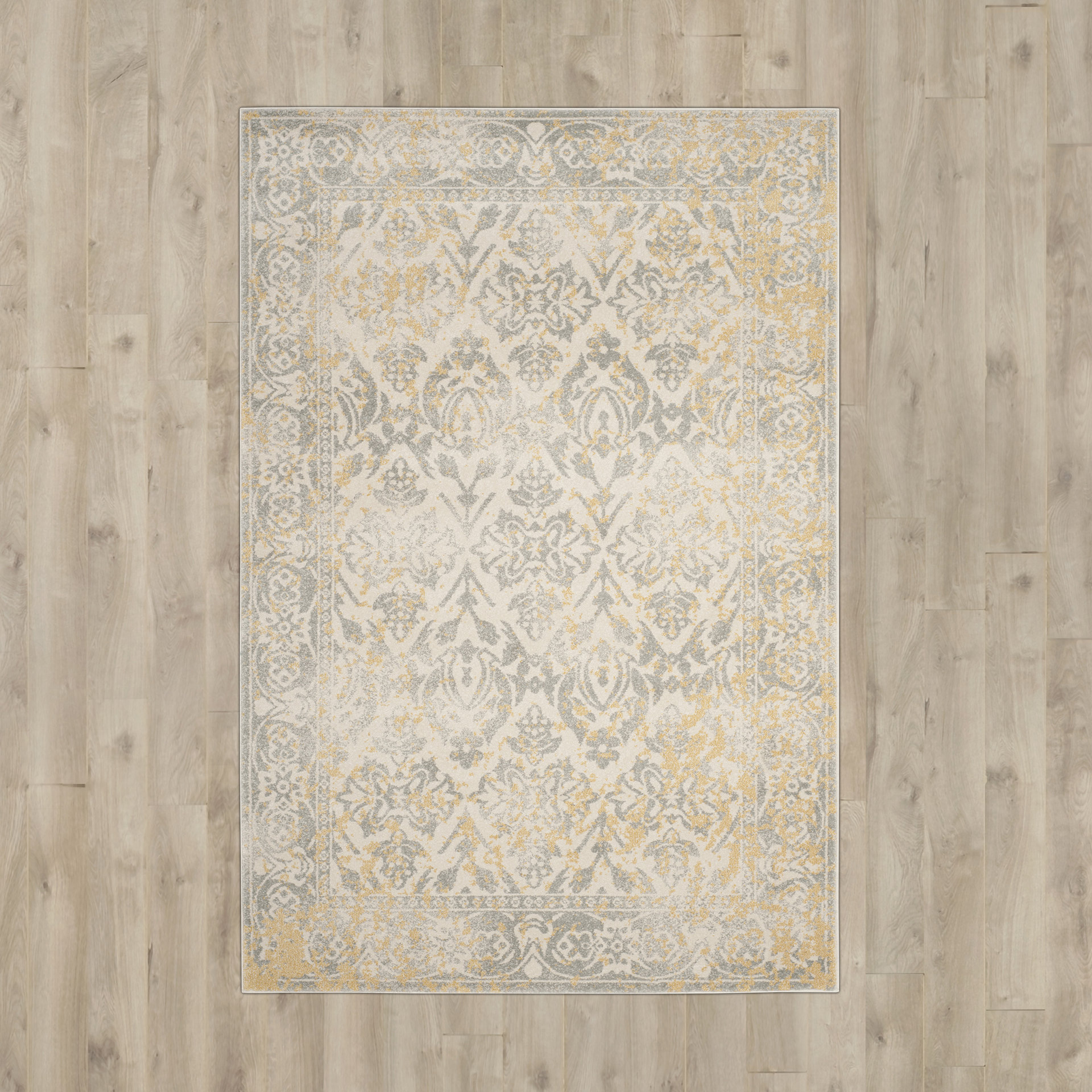 Lark Manor Montelimar Ivory/Grey Area Rug & Reviews Wayfair