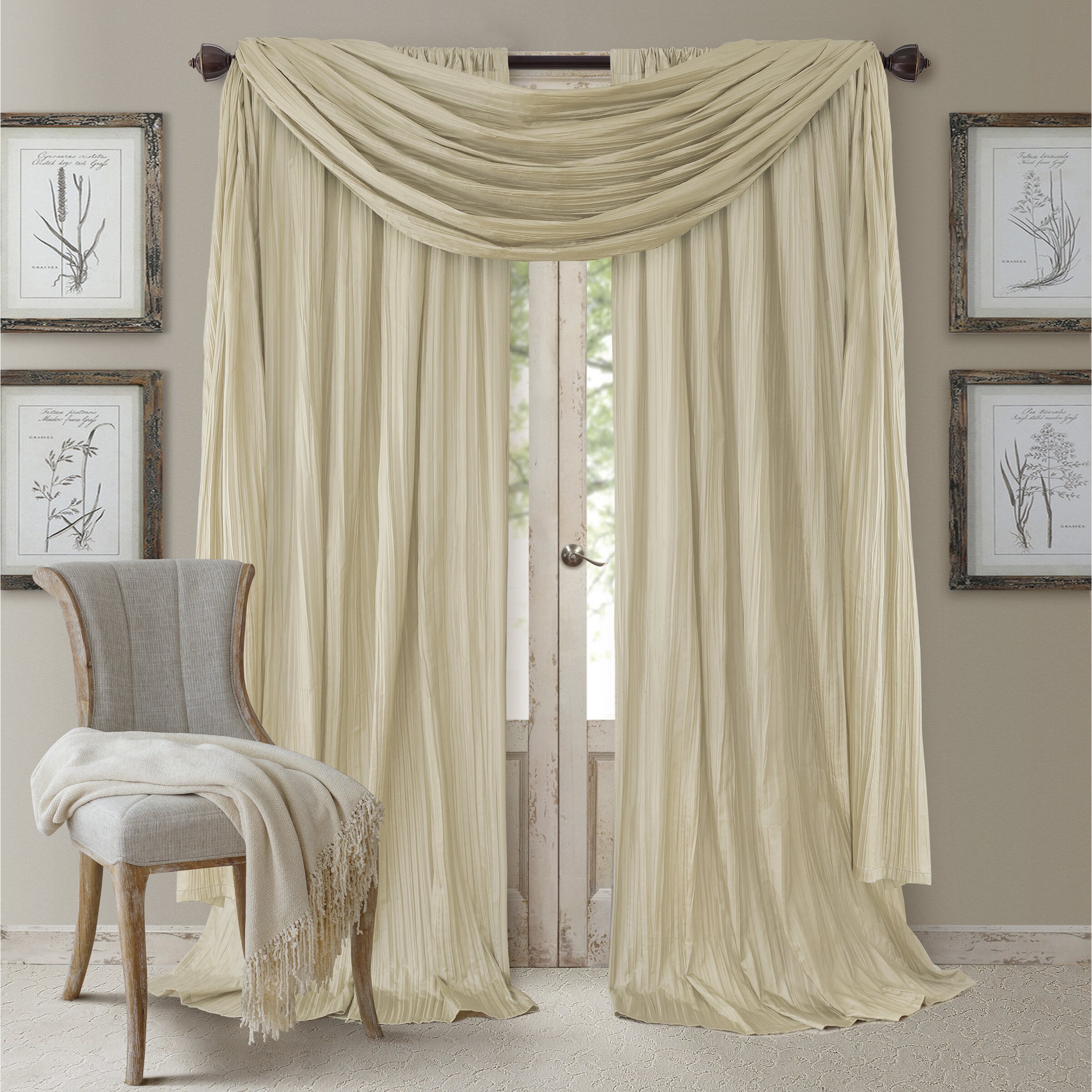 Elrene Home Fashions Athena Curtain Set & Reviews | Wayfair