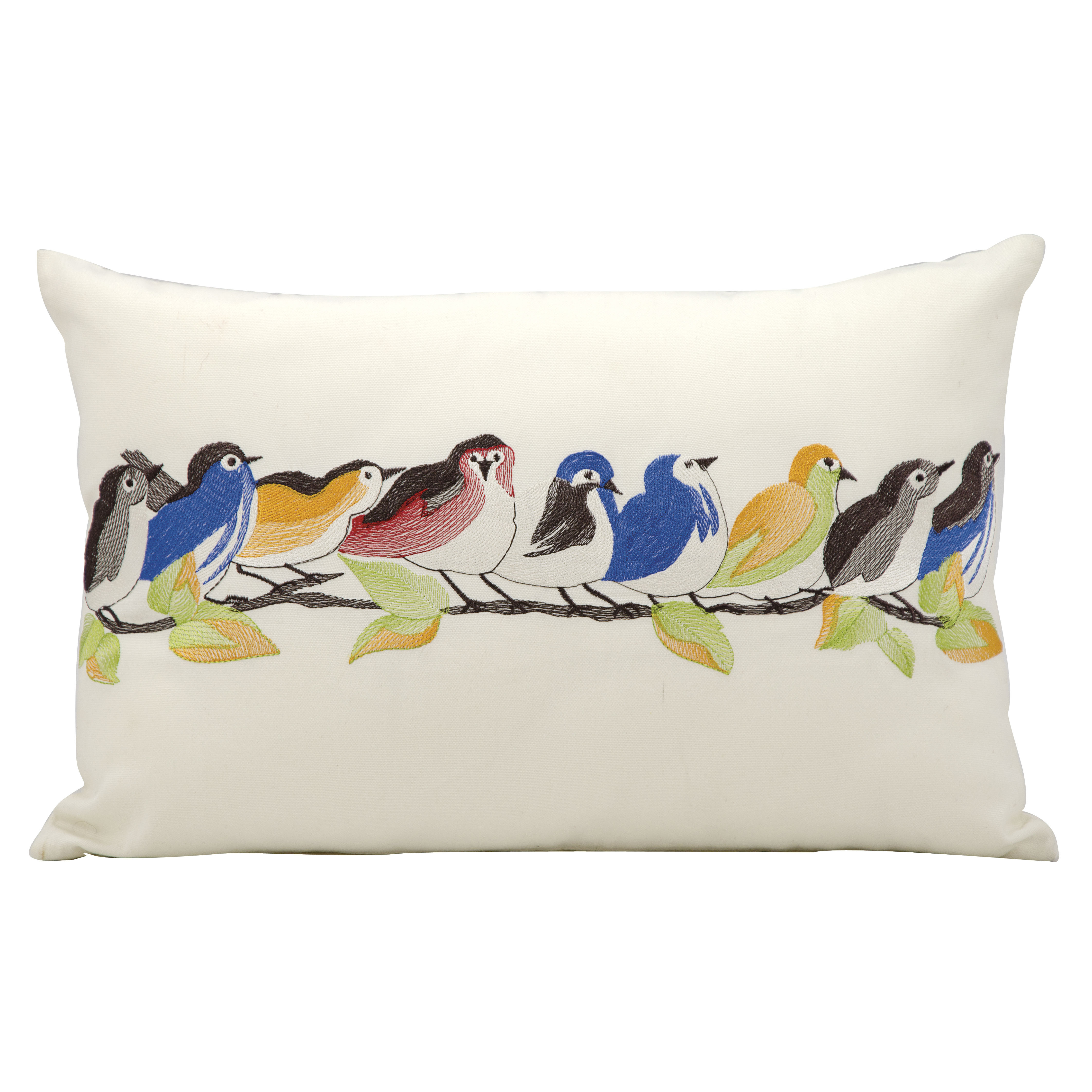9 Birds on a Wire Lumbar Pillow Wayfair