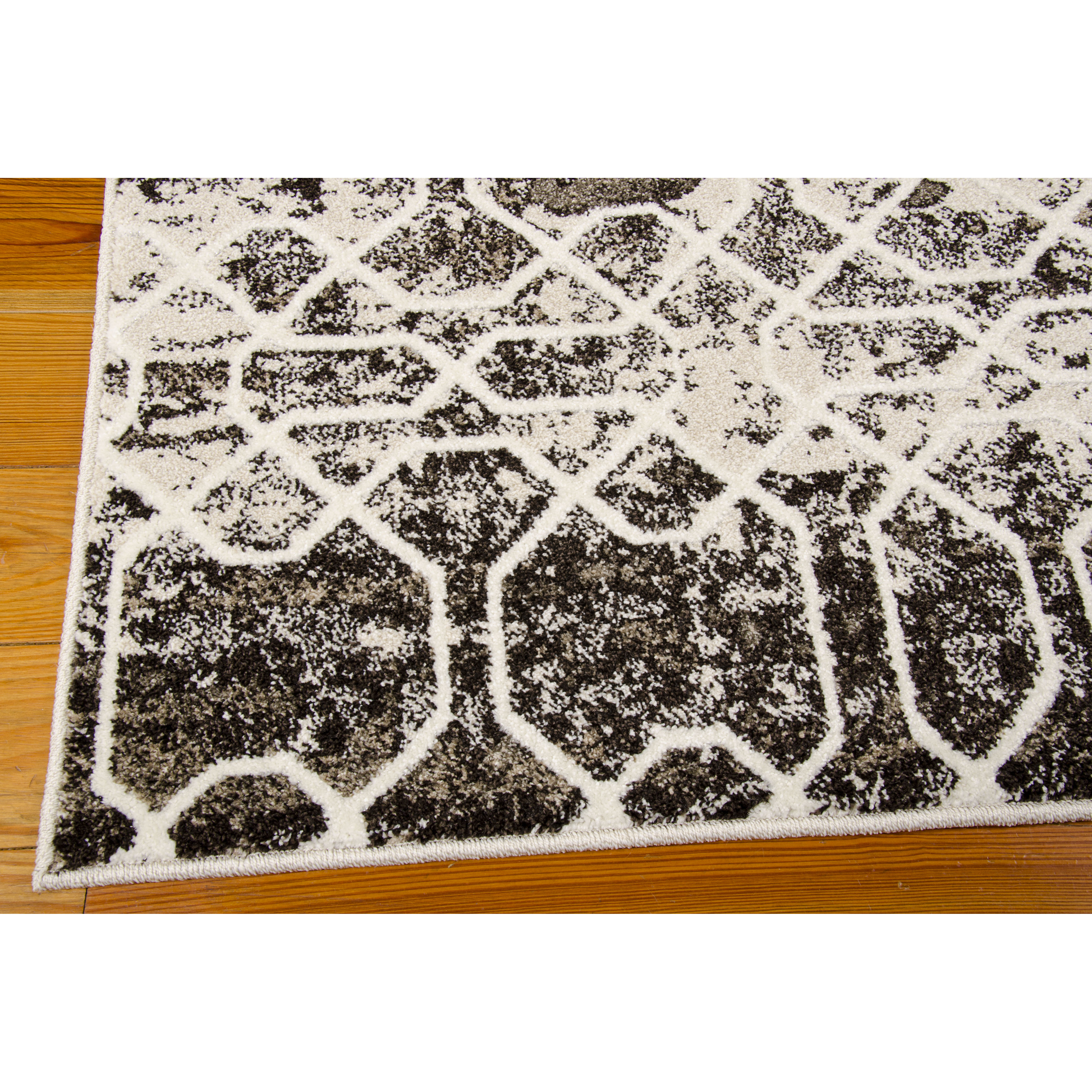 Nourison Glistening Nights White/Black Area Rug & Reviews Wayfair