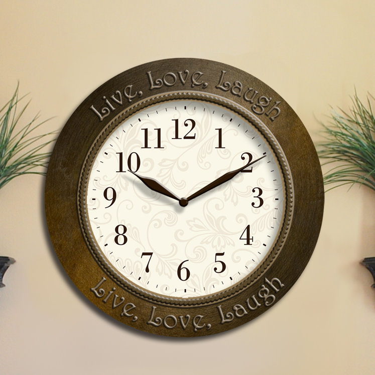 'Live Love Laugh' Inspirational 11" Wall Clock Wayfair