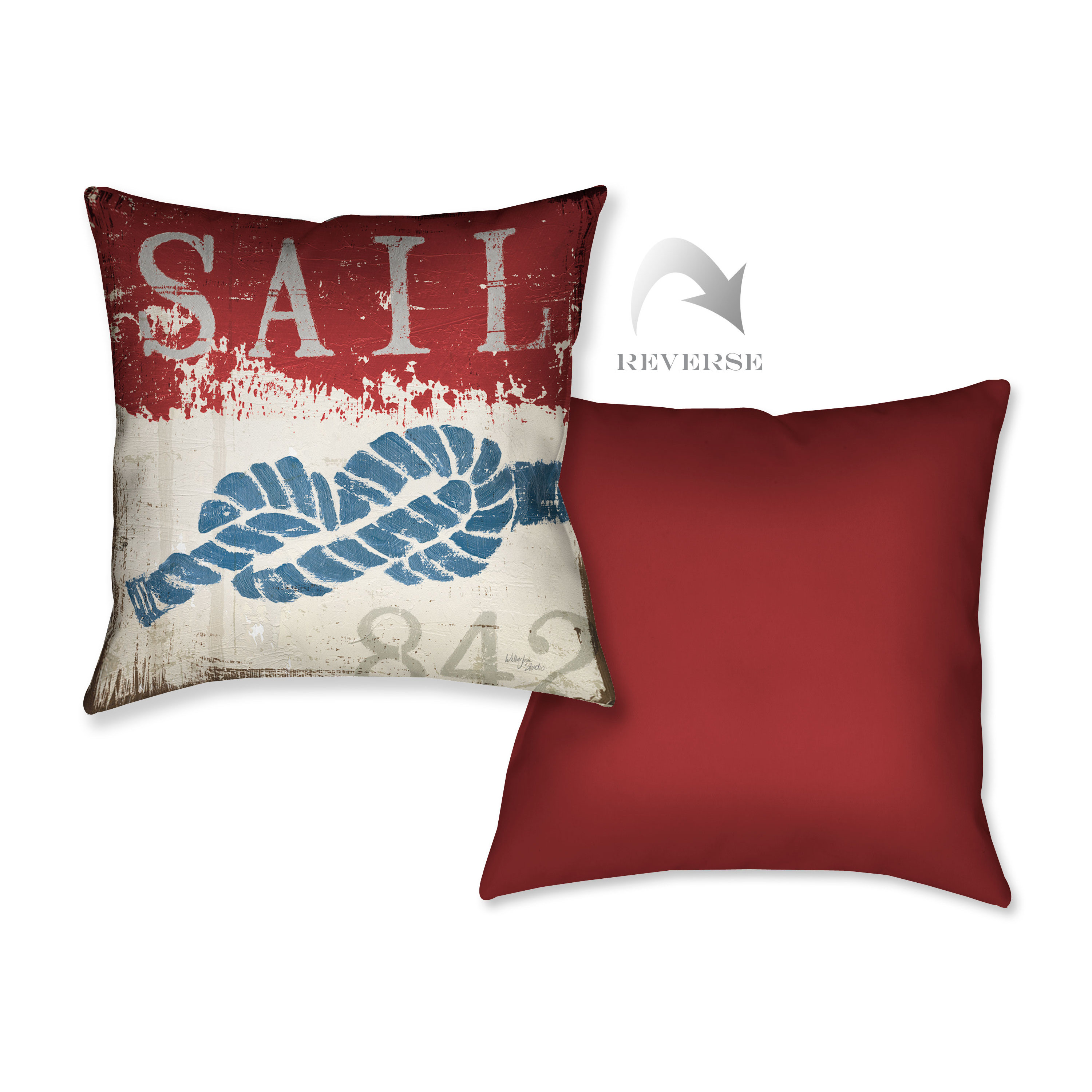 Nautical III Throw Pillow Wayfair
