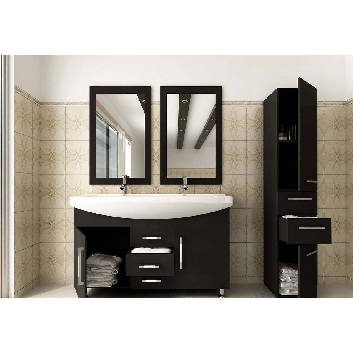 JWH Living Celine 48" Double Bathroom Vanity Set & Reviews Wayfair