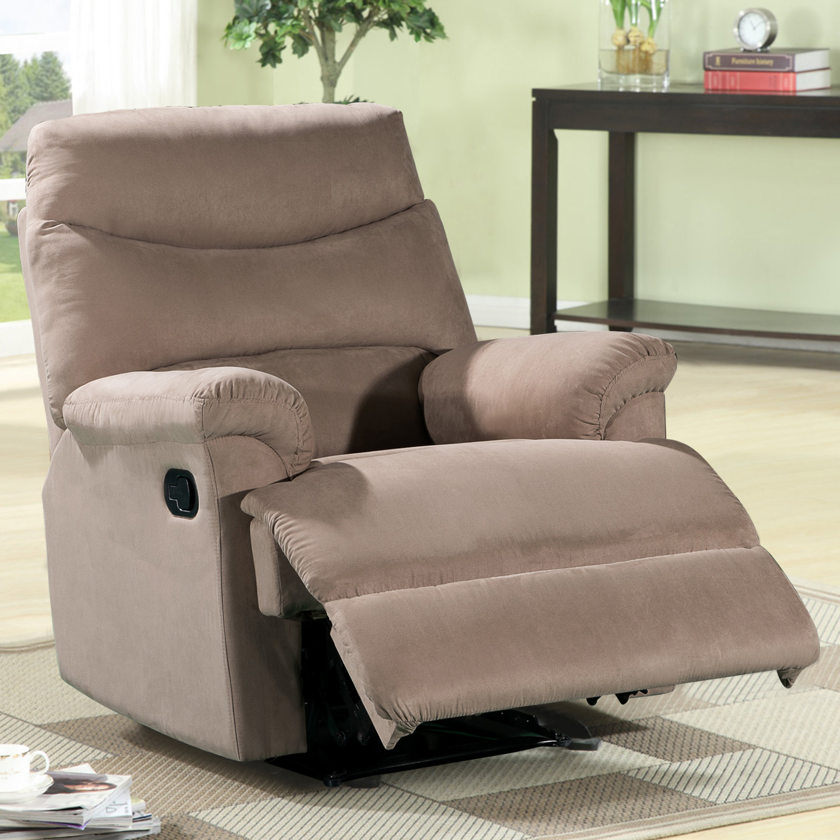 Container Contemporary Microfiber Recliner & Reviews Wayfair