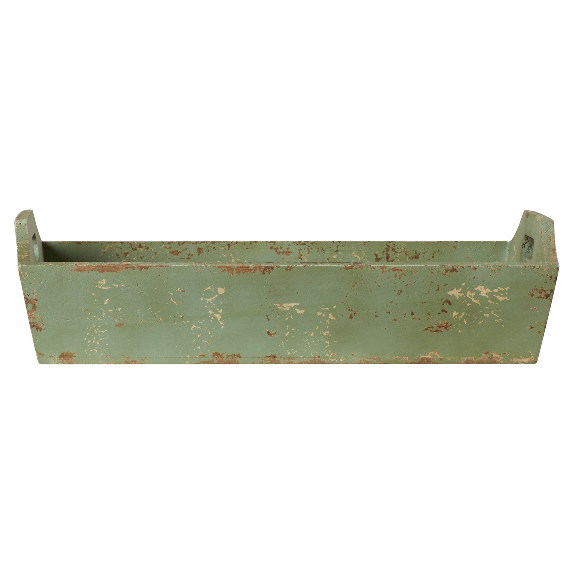 Ferne Painted Wood Tray with Handle by August Grove