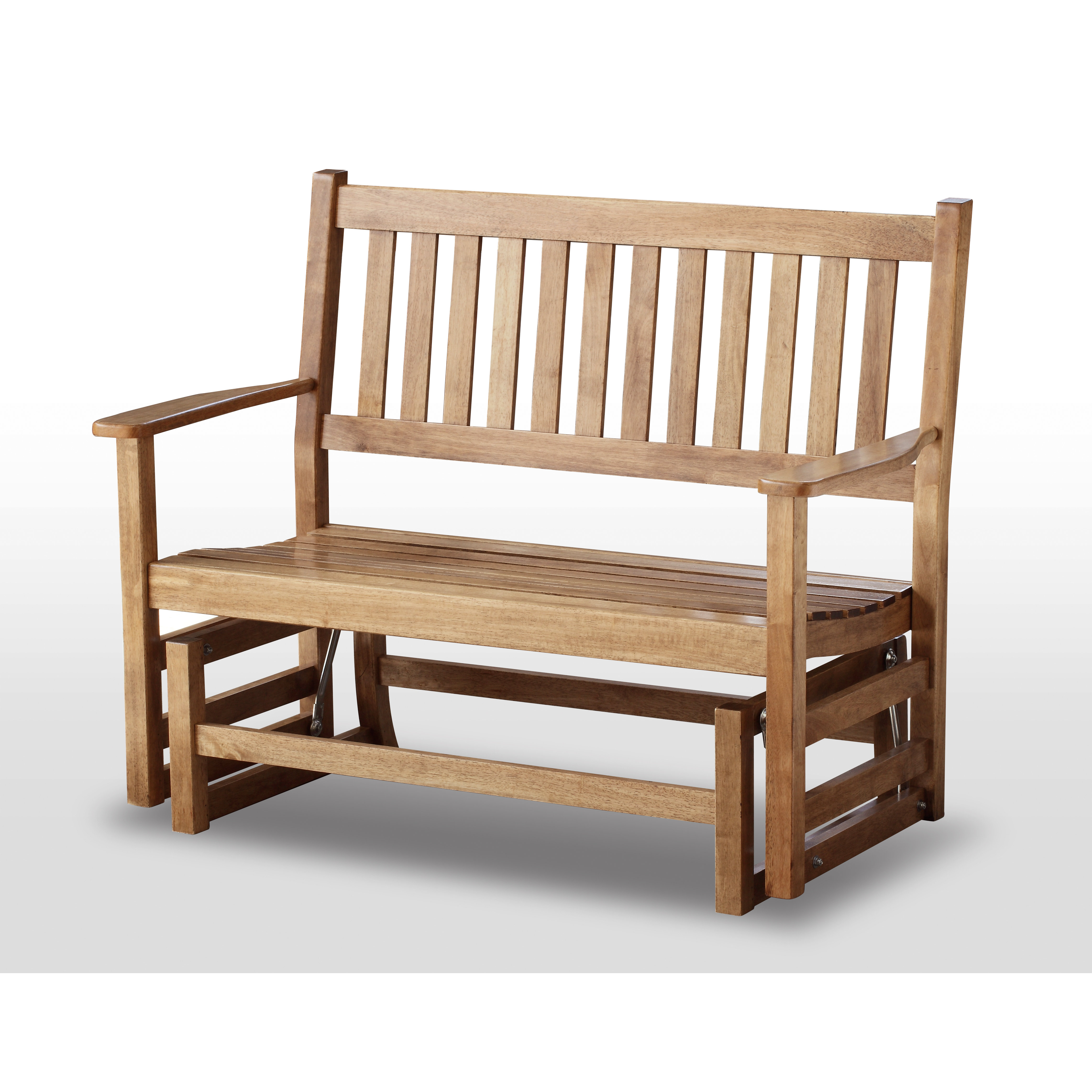 August Grove Franklin Springs Hardwood Porch Glider Bench & Reviews