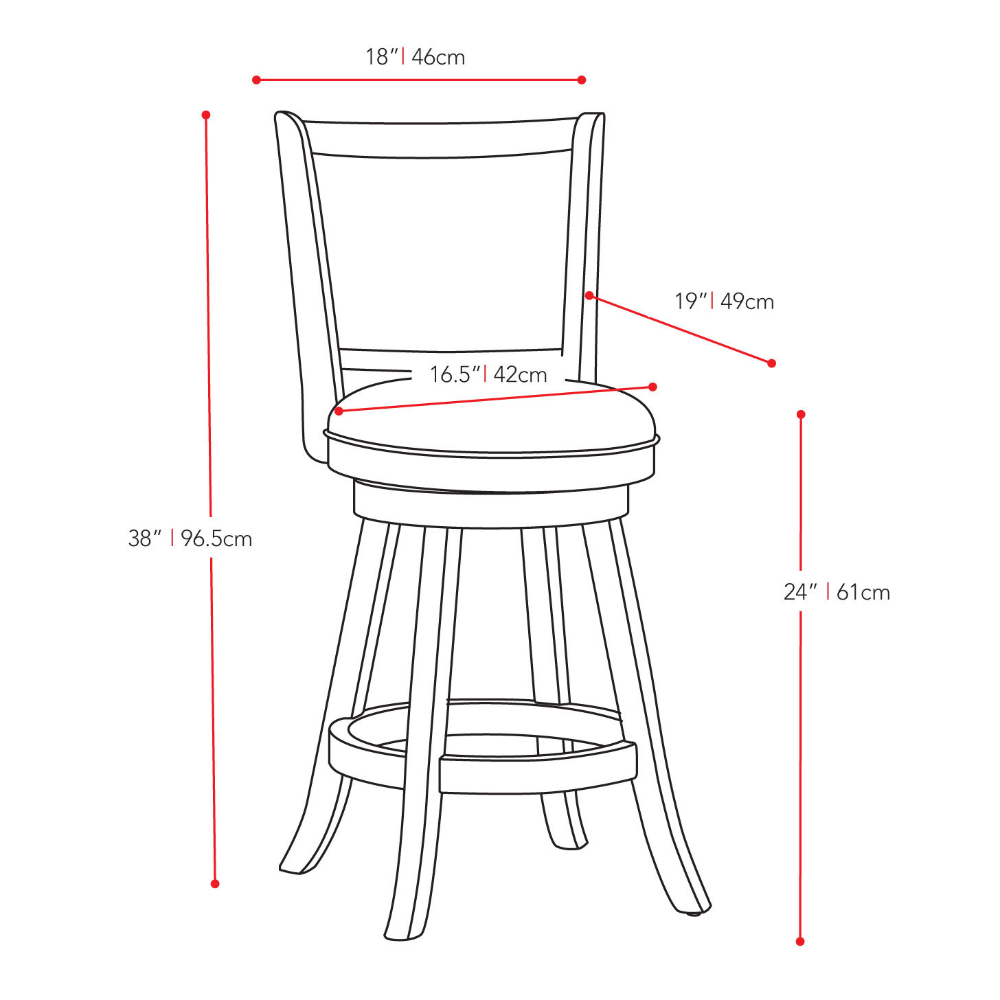 August Grove Oliver 24" Swivel Bar Stool & Reviews Wayfair