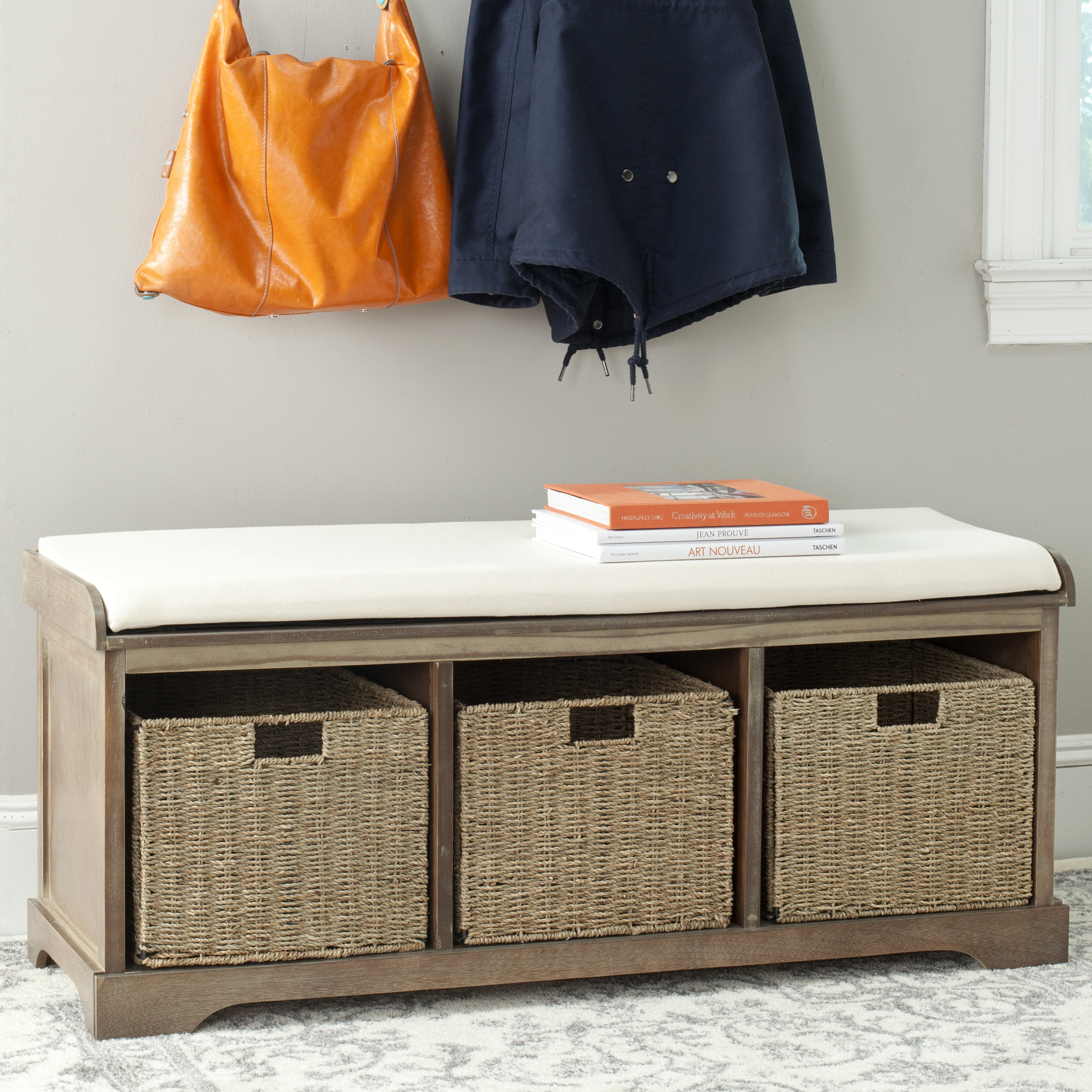 Beachcrest Home Seminole Wood Storage Hallway Bench & Reviews | Wayfair