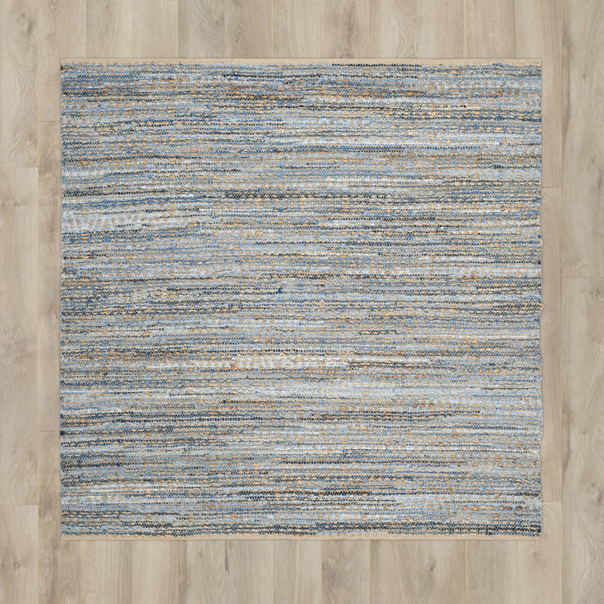Palm Coast HandWoven Natural/Blue Area Rug Wayfair