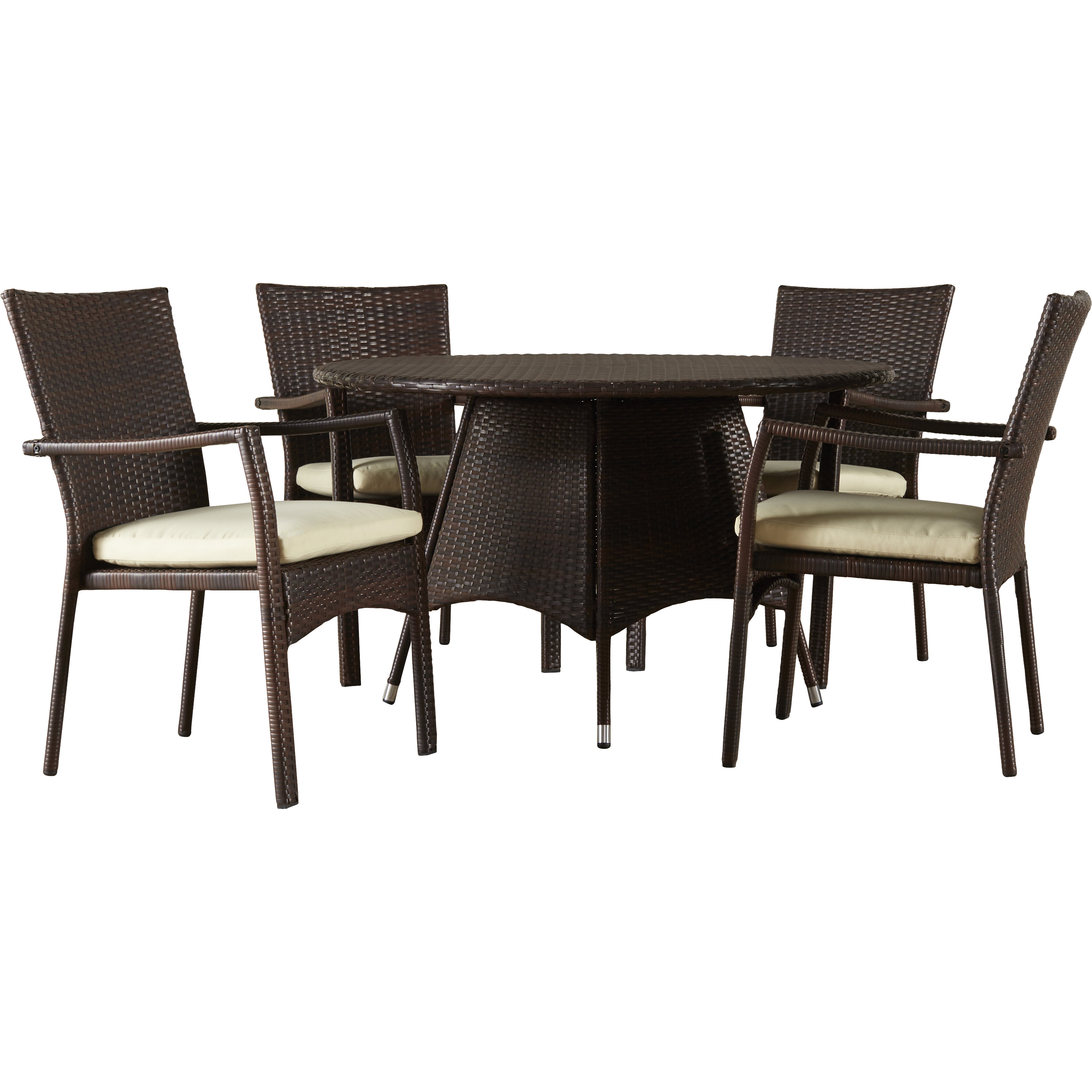 Beachcrest Home Brandon 5 Piece Dining Set with Cushions & Reviews Wayfair