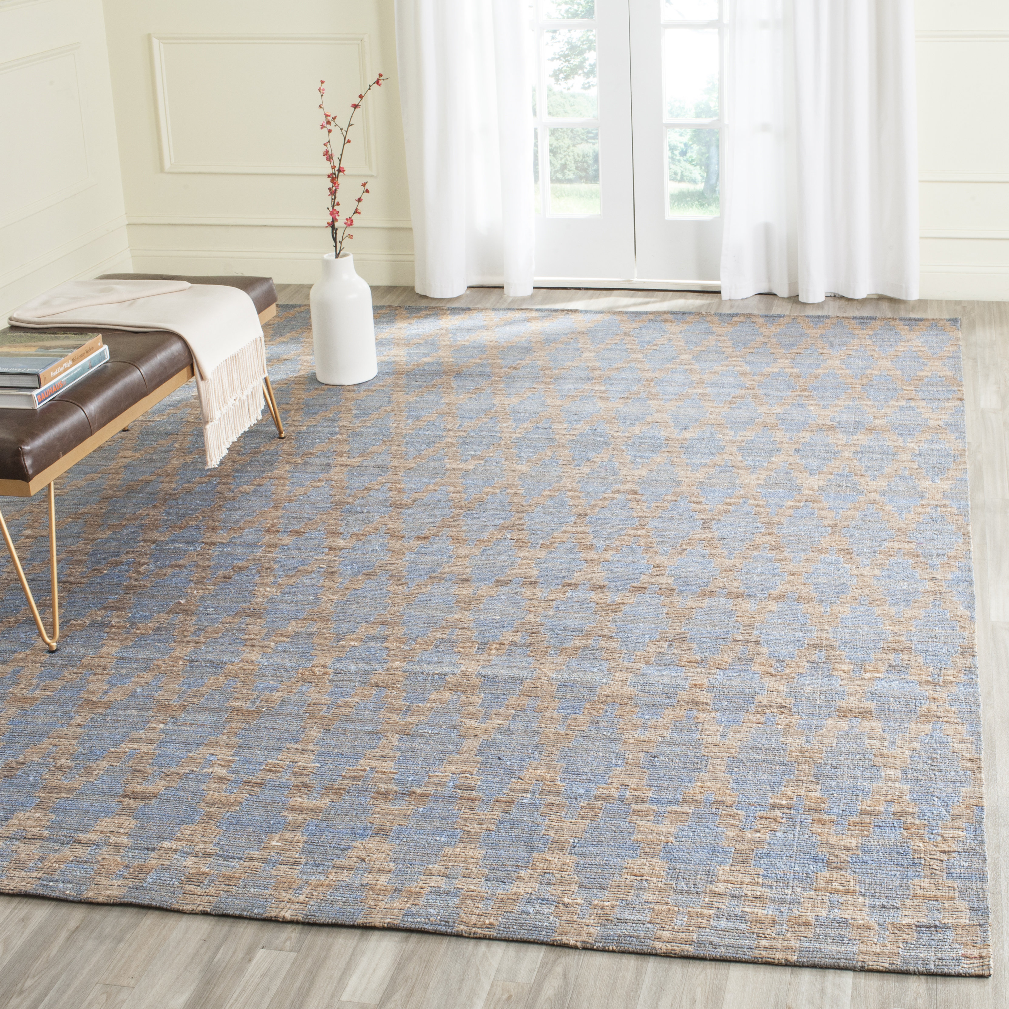 Meigs Light Blue/Gold Area Rug Wayfair