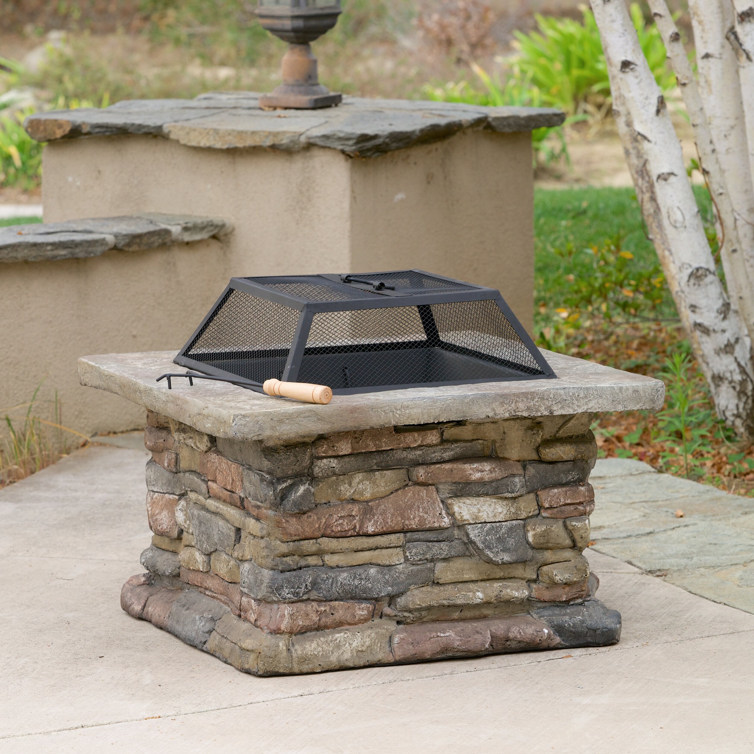 Loon Peak Purcell 18" Iron Wood Fire Pit & Reviews | Wayfair