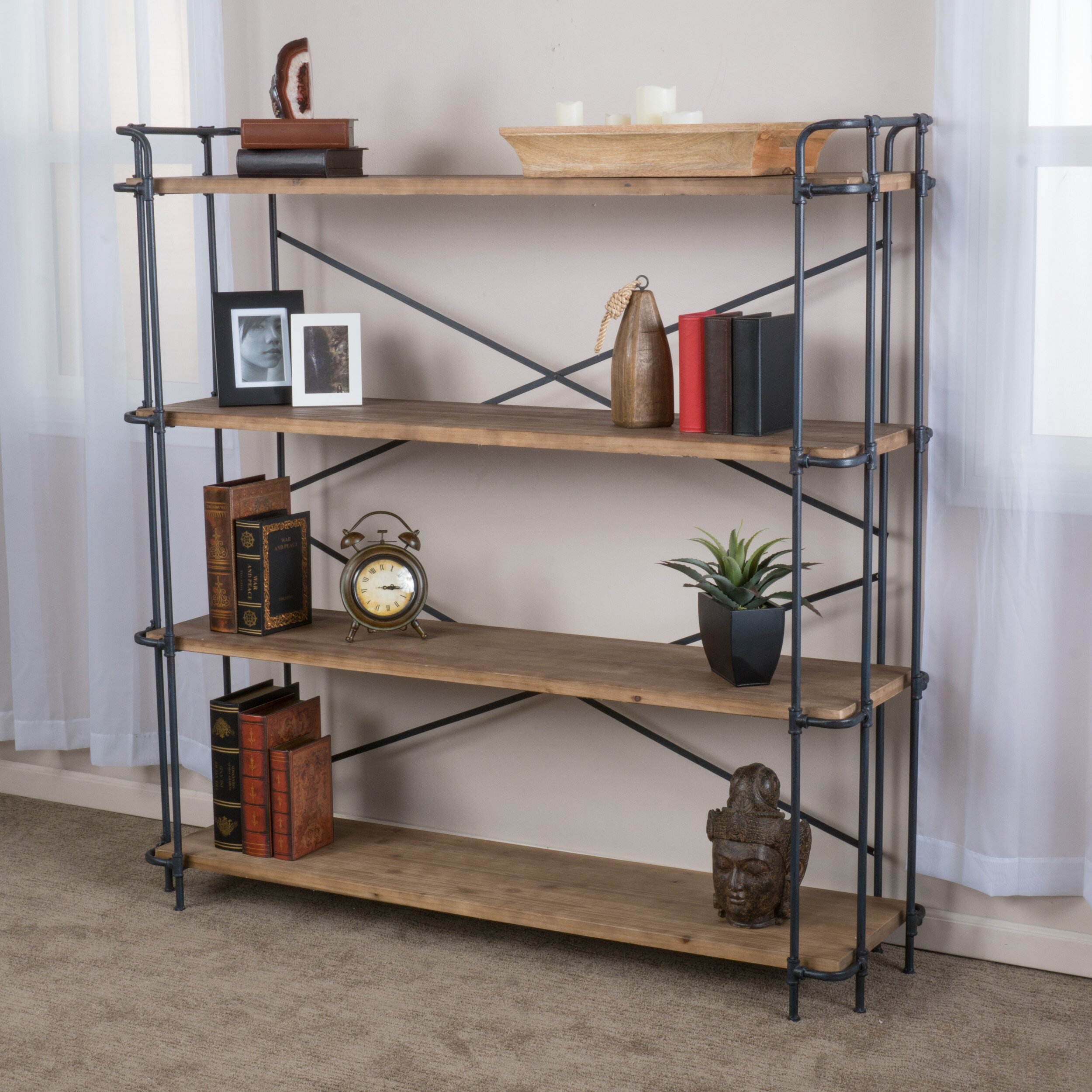 Brookshire 65 5 Accent Shelves Bookcase Wayfair   Brookshire%2B4 Shelf%2BBookcase 