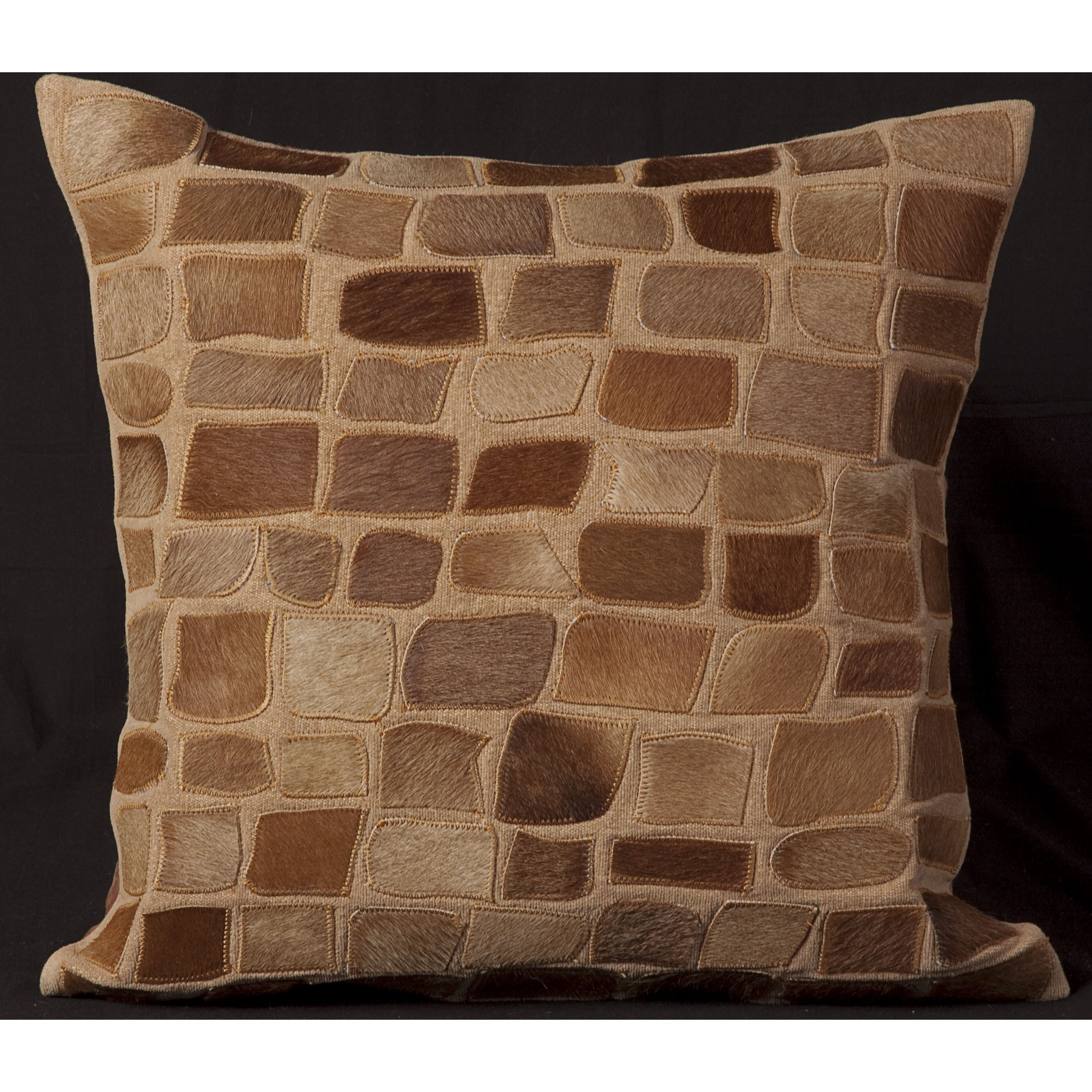 Dymalor Natural Leather Hide Throw Pillow Wayfair