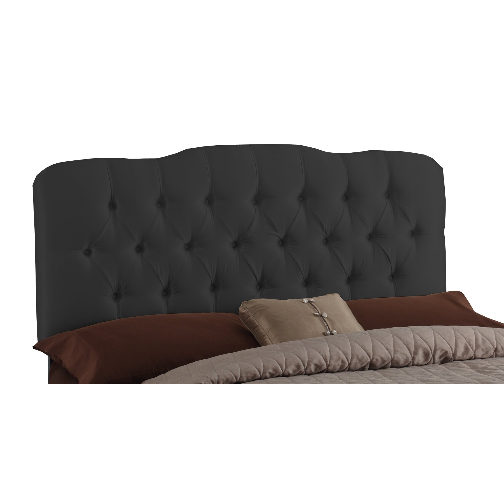 Cooper Tufted Shantung Arch Upholstered Headboard | Wayfair