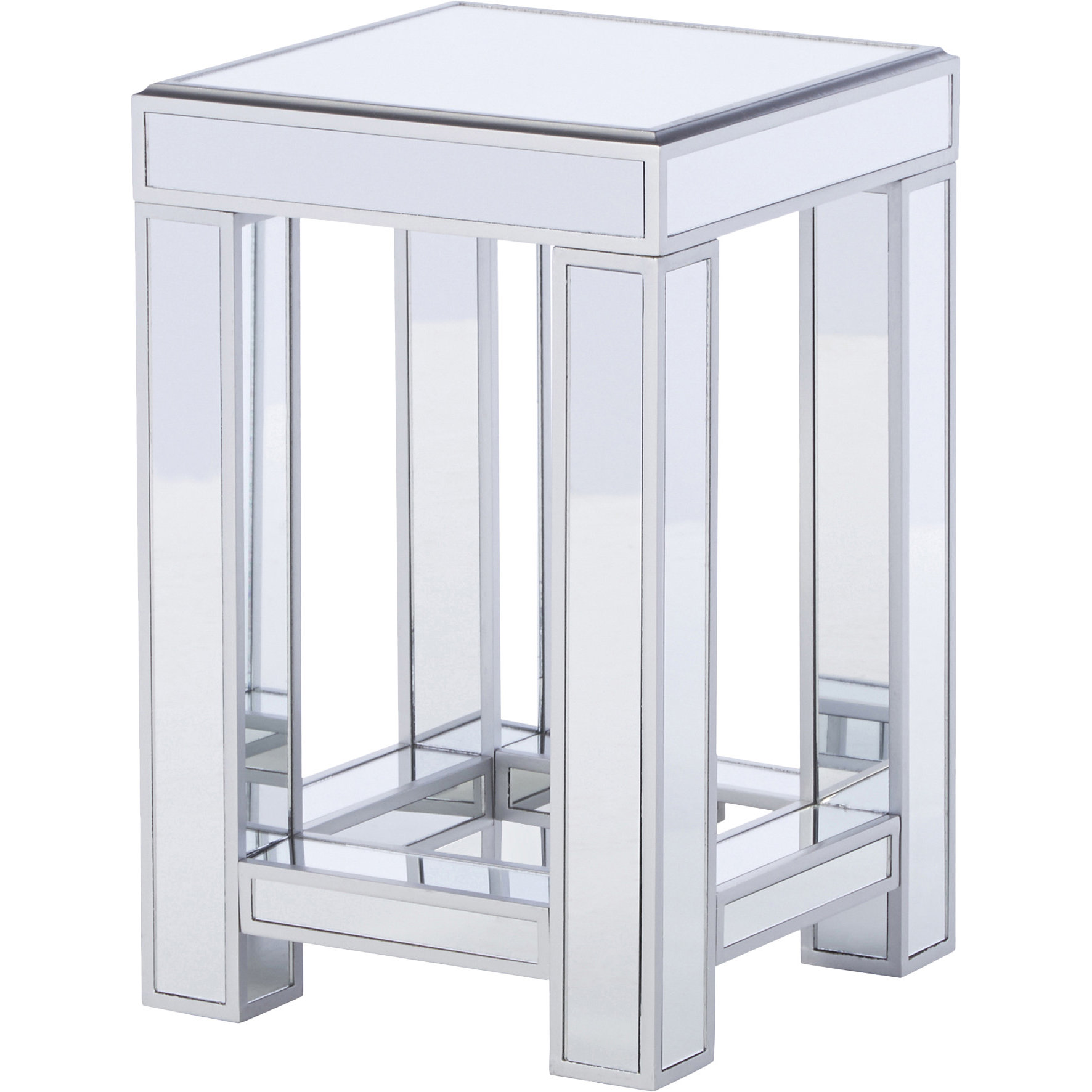 Moonstone Mirrored Side Table Wayfair