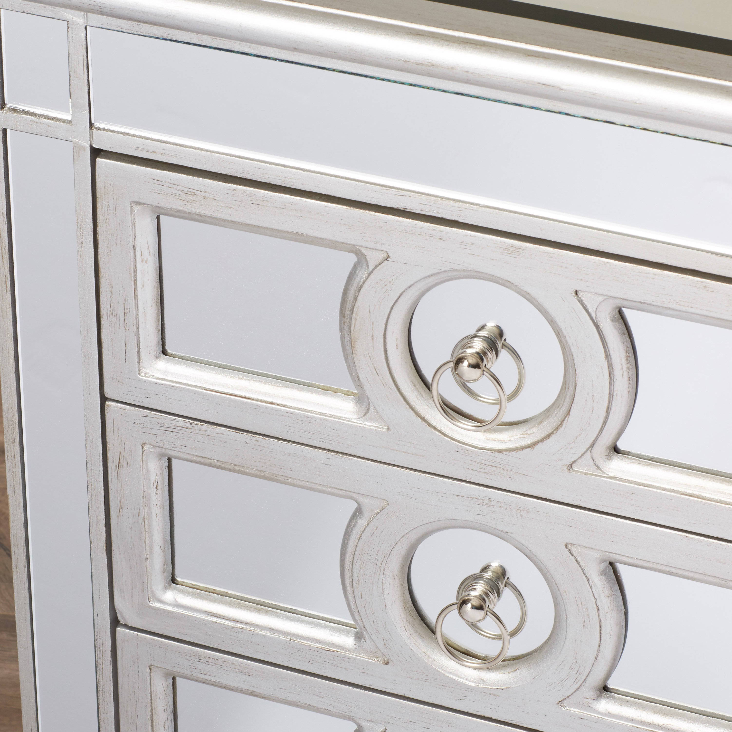 Rhiannon Mirrored 3 Drawer Accent Chest Wayfair