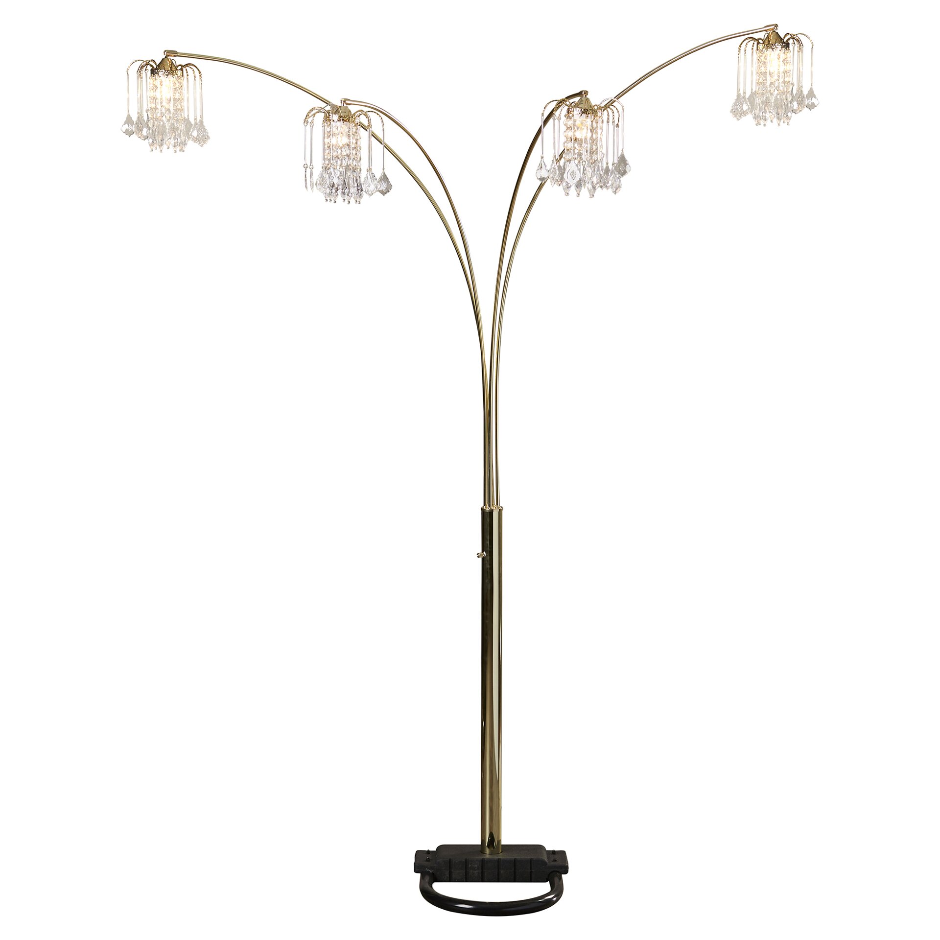 Mason 84" Arched Floor Lamp with Crystal-Like Shades | Wayfair