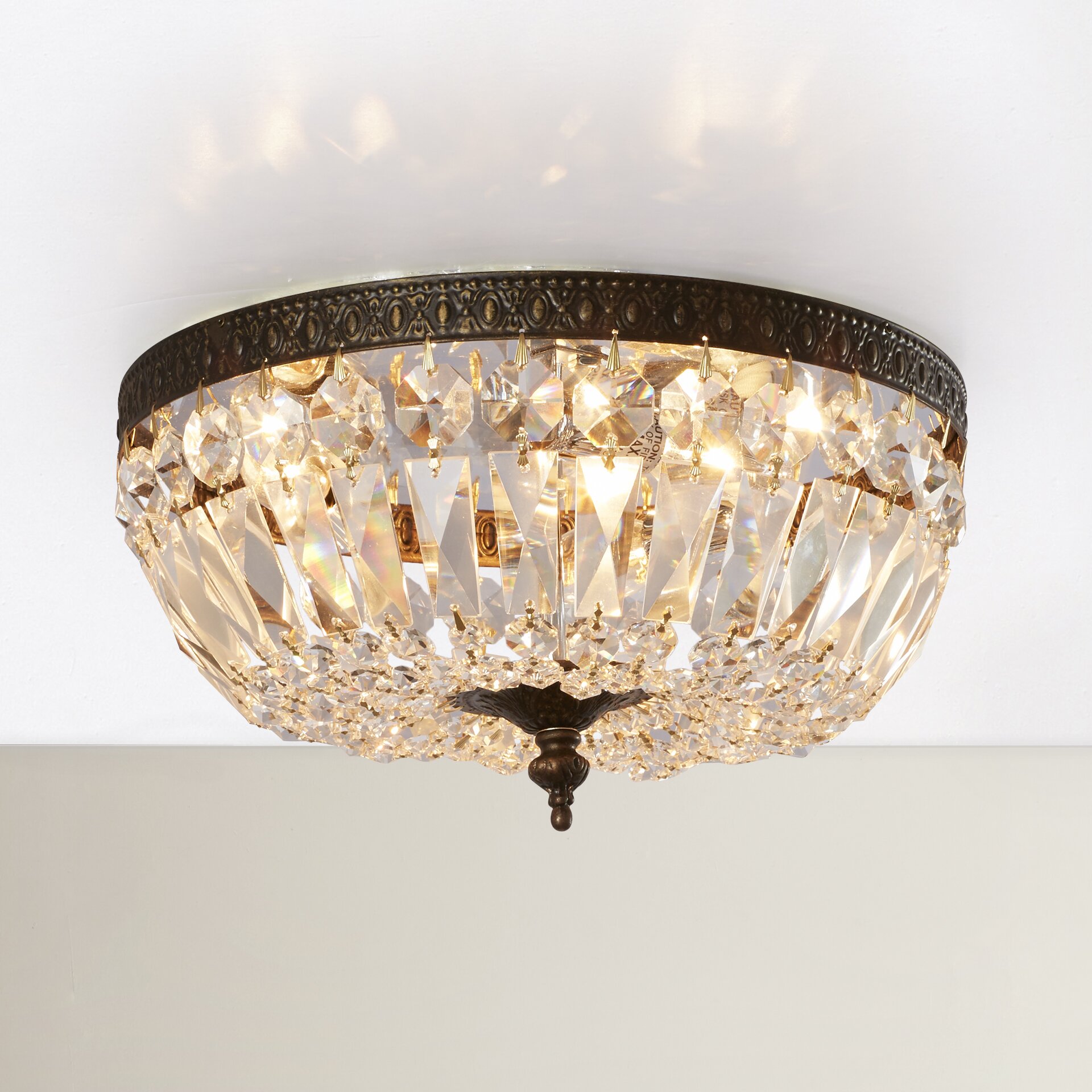 House of Hampton Aureolin 3 Light Flush Mount & Reviews | Wayfair