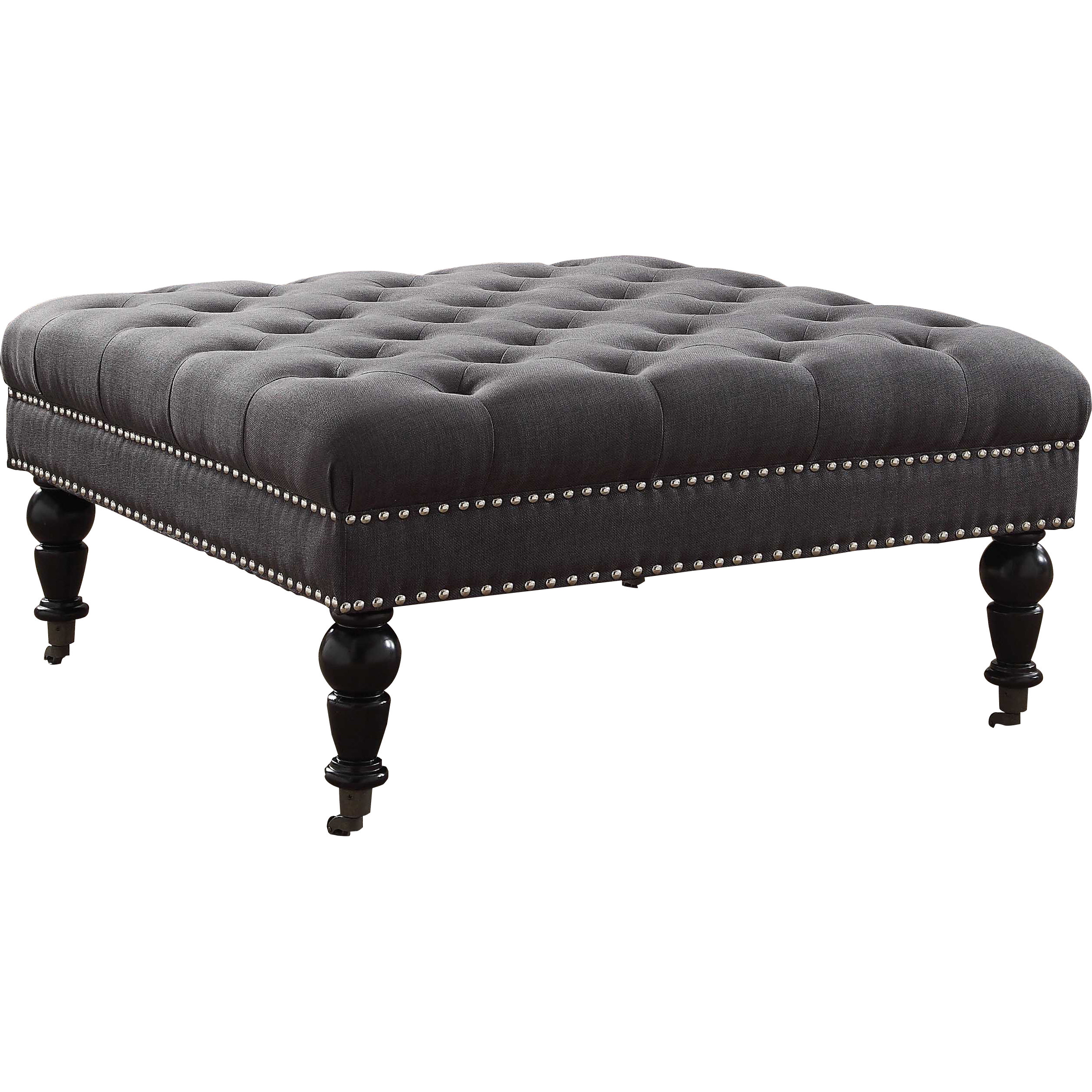 House of Hampton Sepia Square Tufted Ottoman & Reviews Wayfair.ca