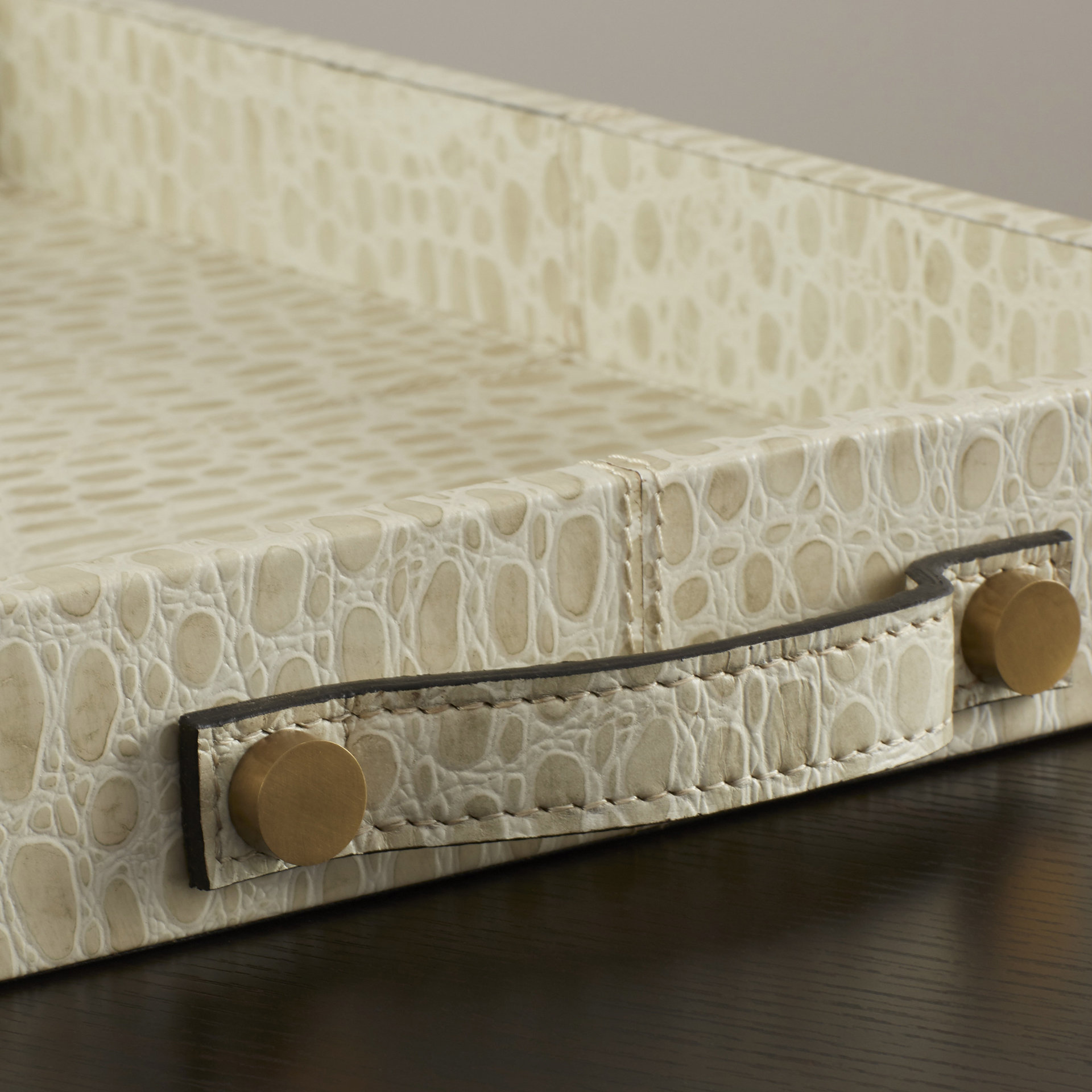 Marcinelle Leather Serving Tray Wayfair