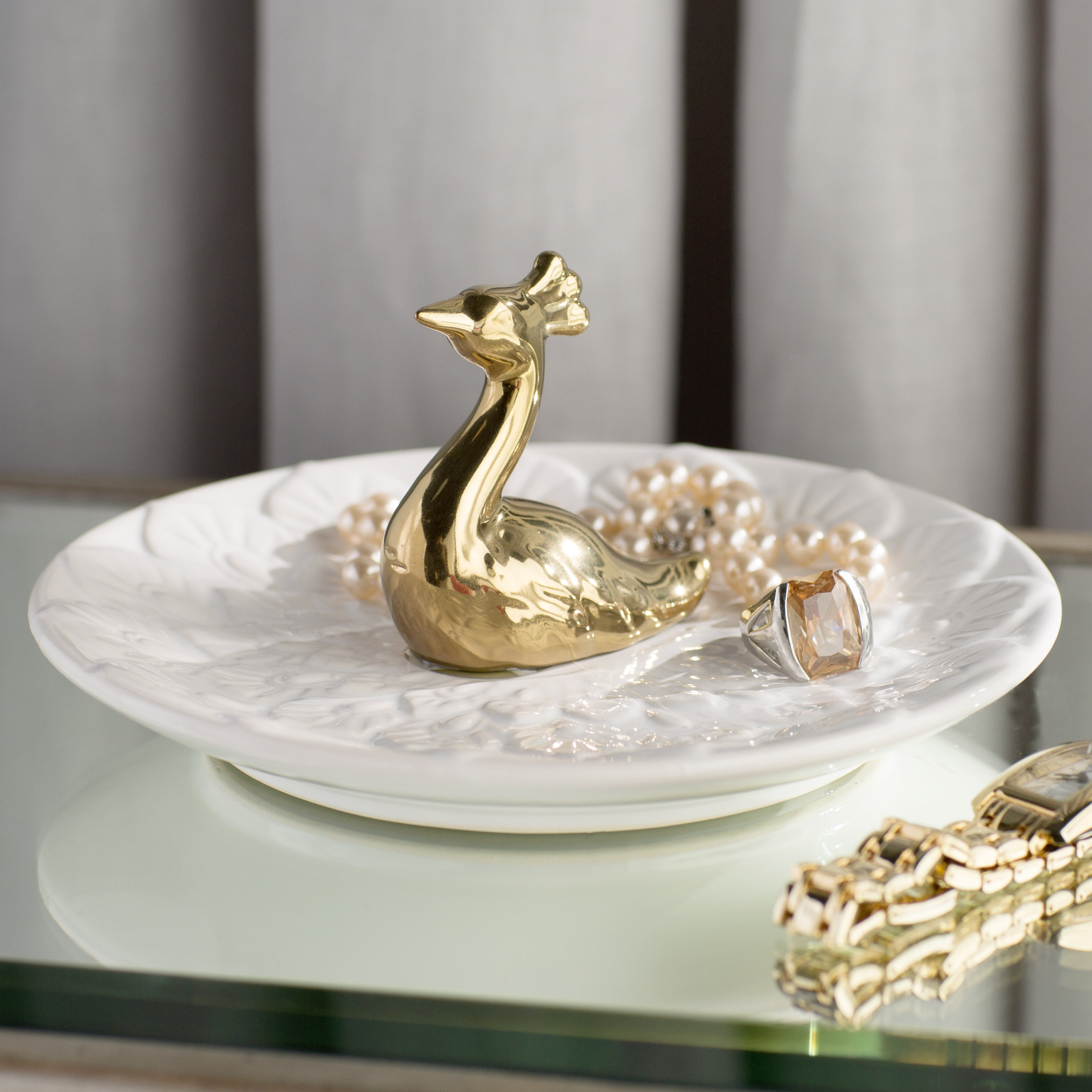 Peacock Jewelry Plate | Wayfair