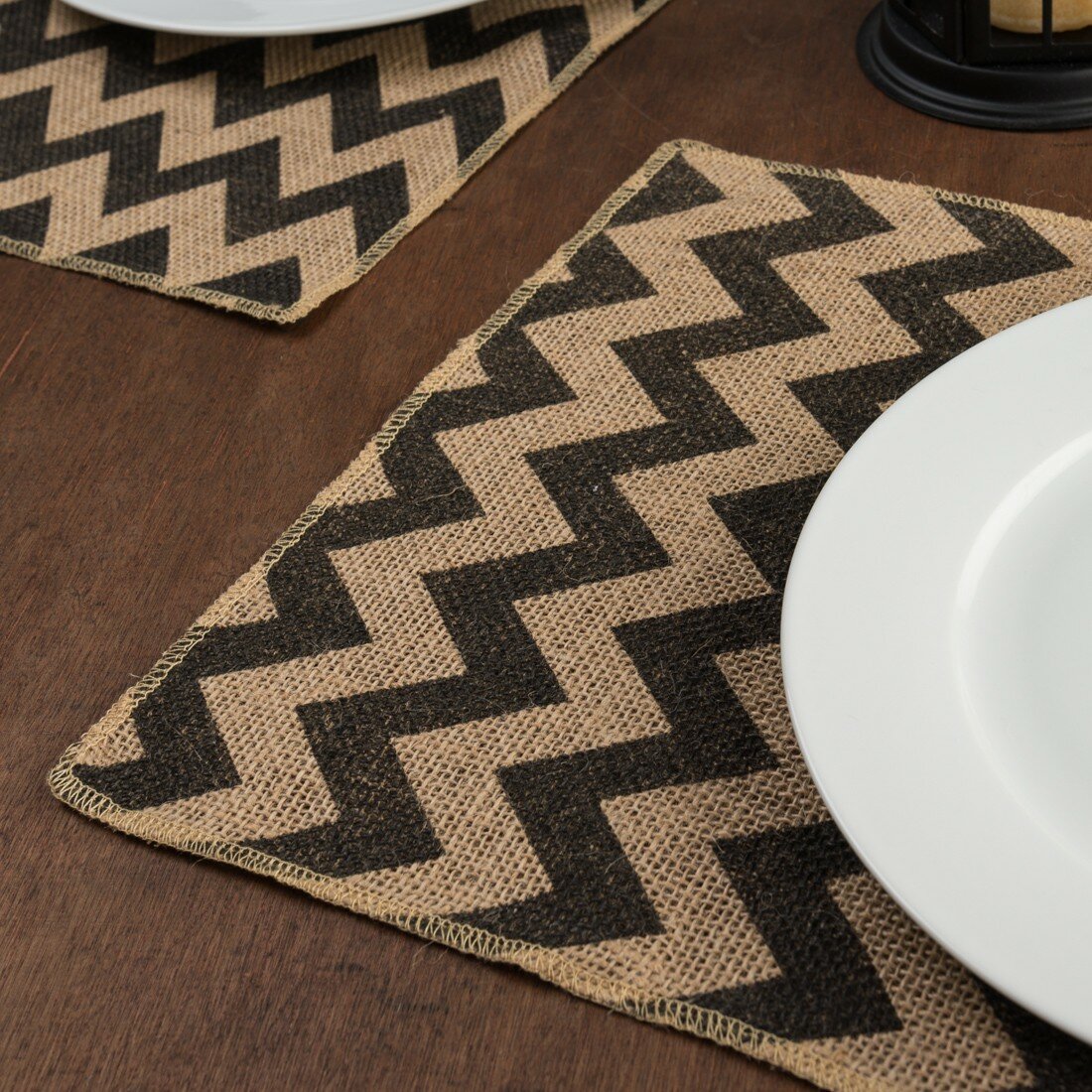 Linen Tablecloth Chevron Placemat & Reviews Wayfair