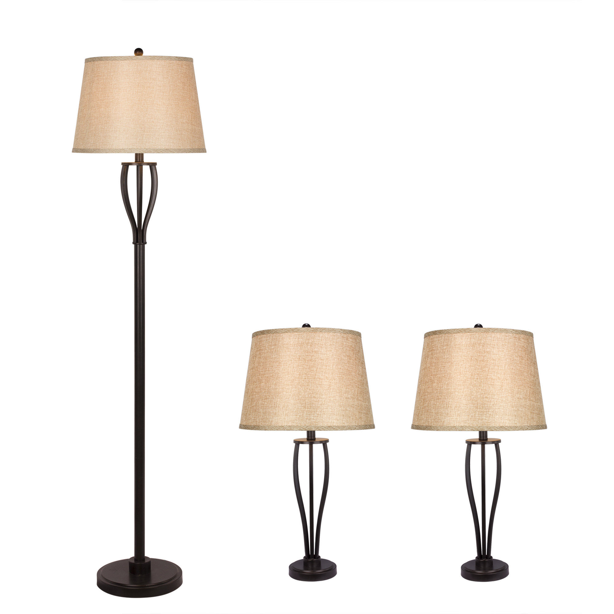 3 Piece Table and Floor Lamp Set Wayfair