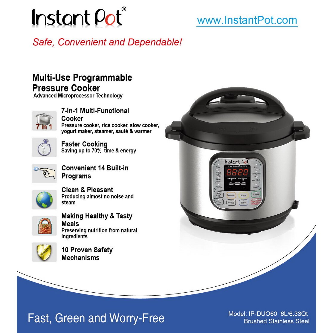 Instant Pot 7 in 1 Multi-Functional Pressure Cooker & Reviews | Wayfair