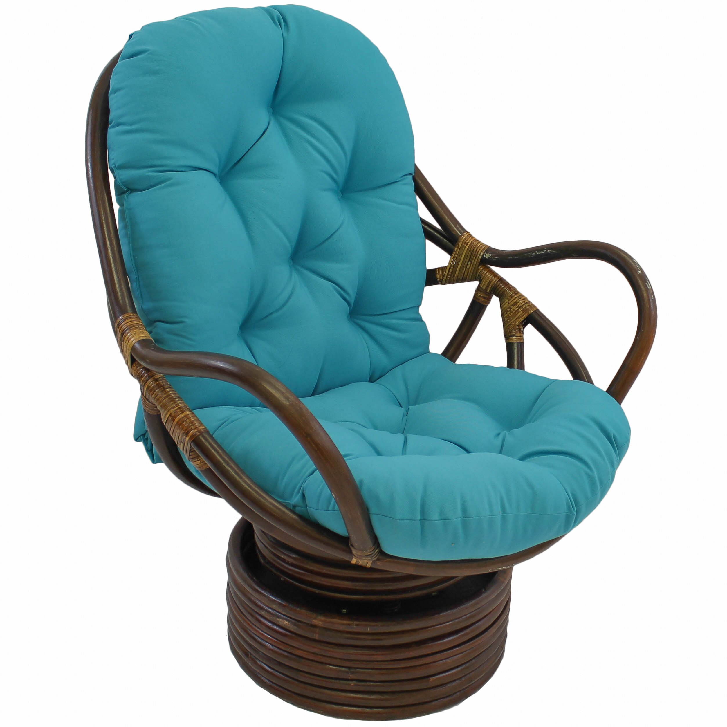 Benahid Outdoor Rattan Swivel Chair with Cushion | Wayfair