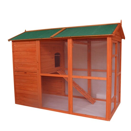 Pawhut Deluxe Large Backyard Chicken Coop/Hen House with Outdoor Run