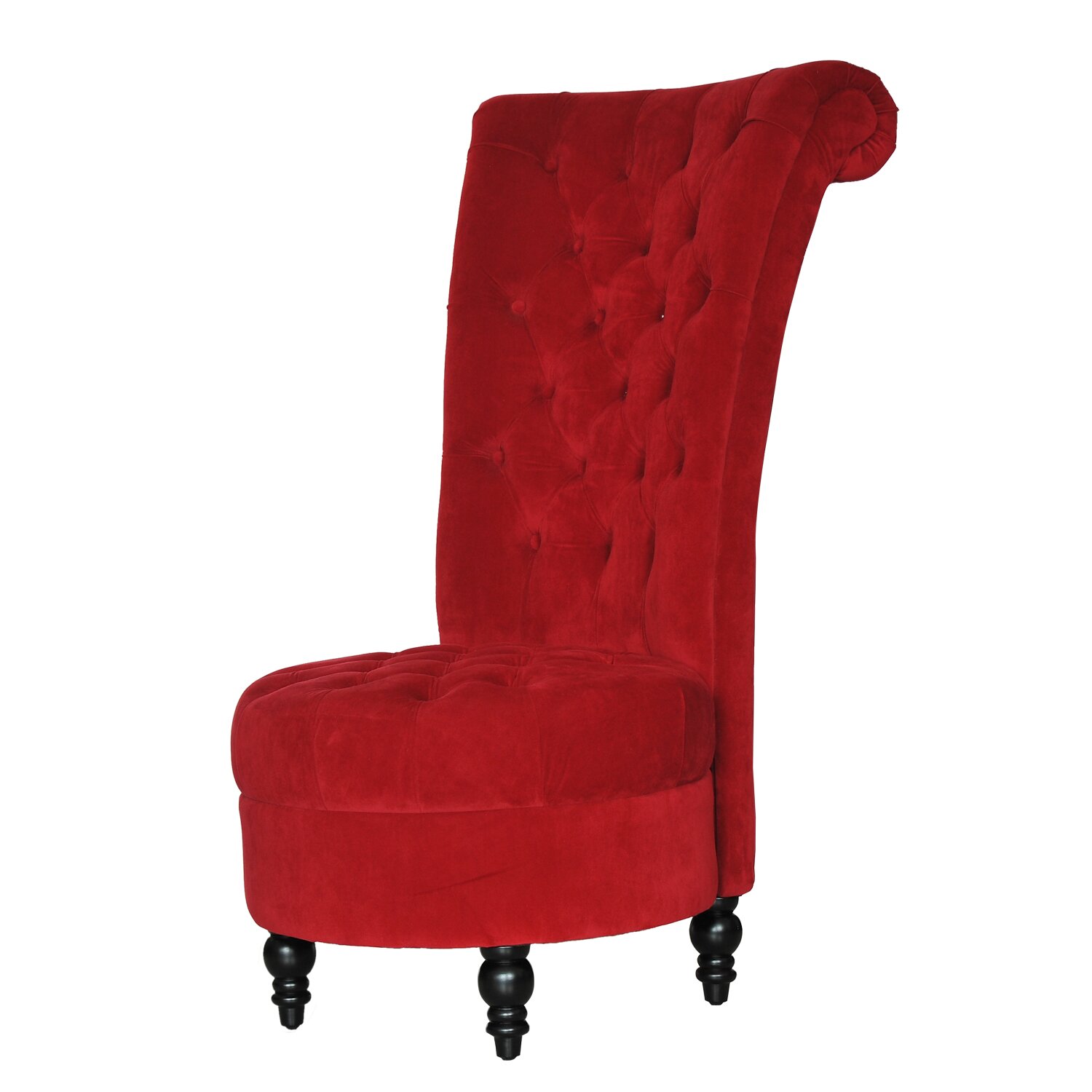 Tufted High Back Velvet Side Chair | Wayfair.ca