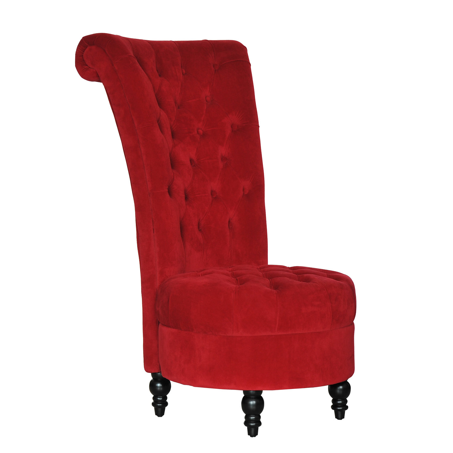 Tufted High Back Velvet Side Chair | Wayfair.ca