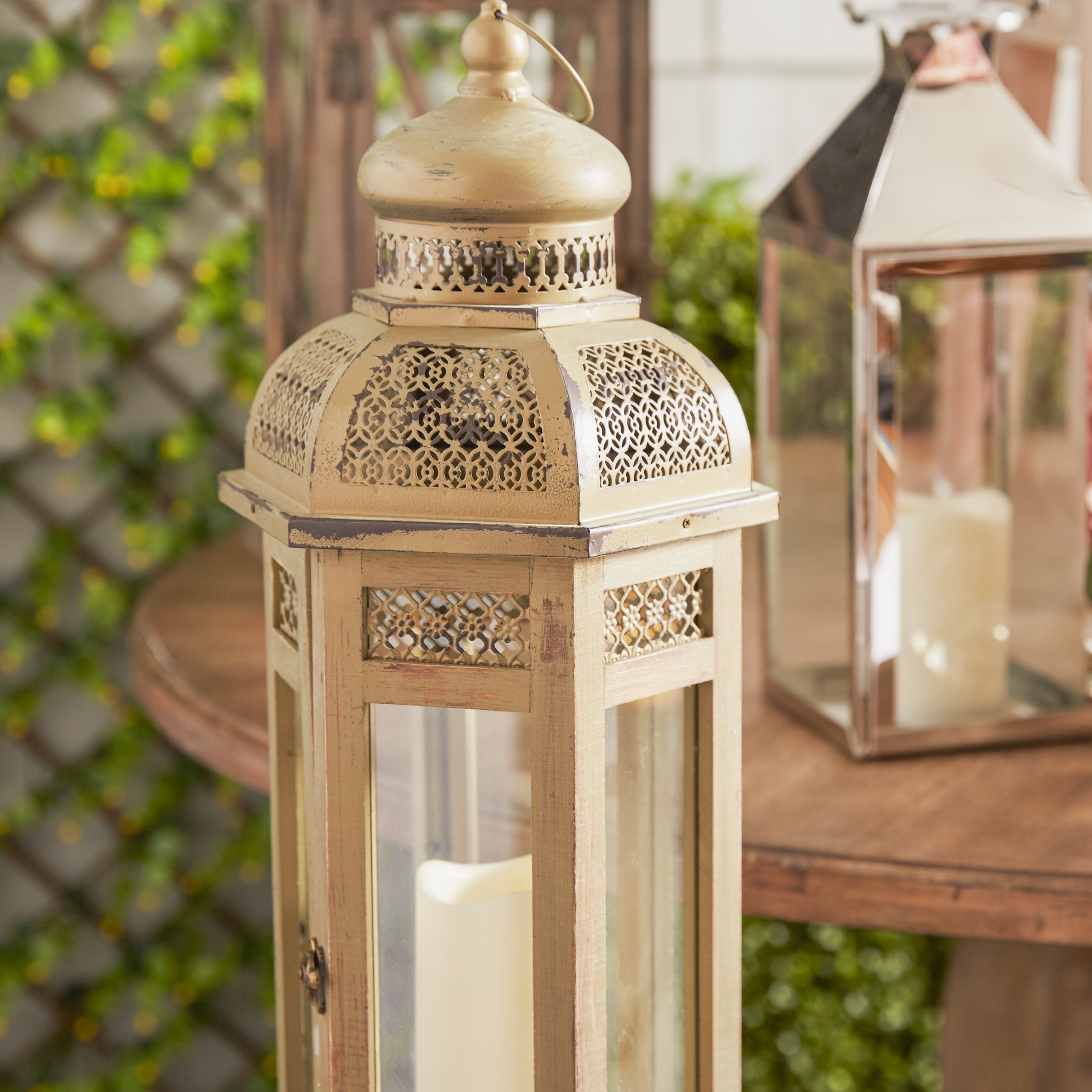 Wood Flameless Candle Lantern | Wayfair