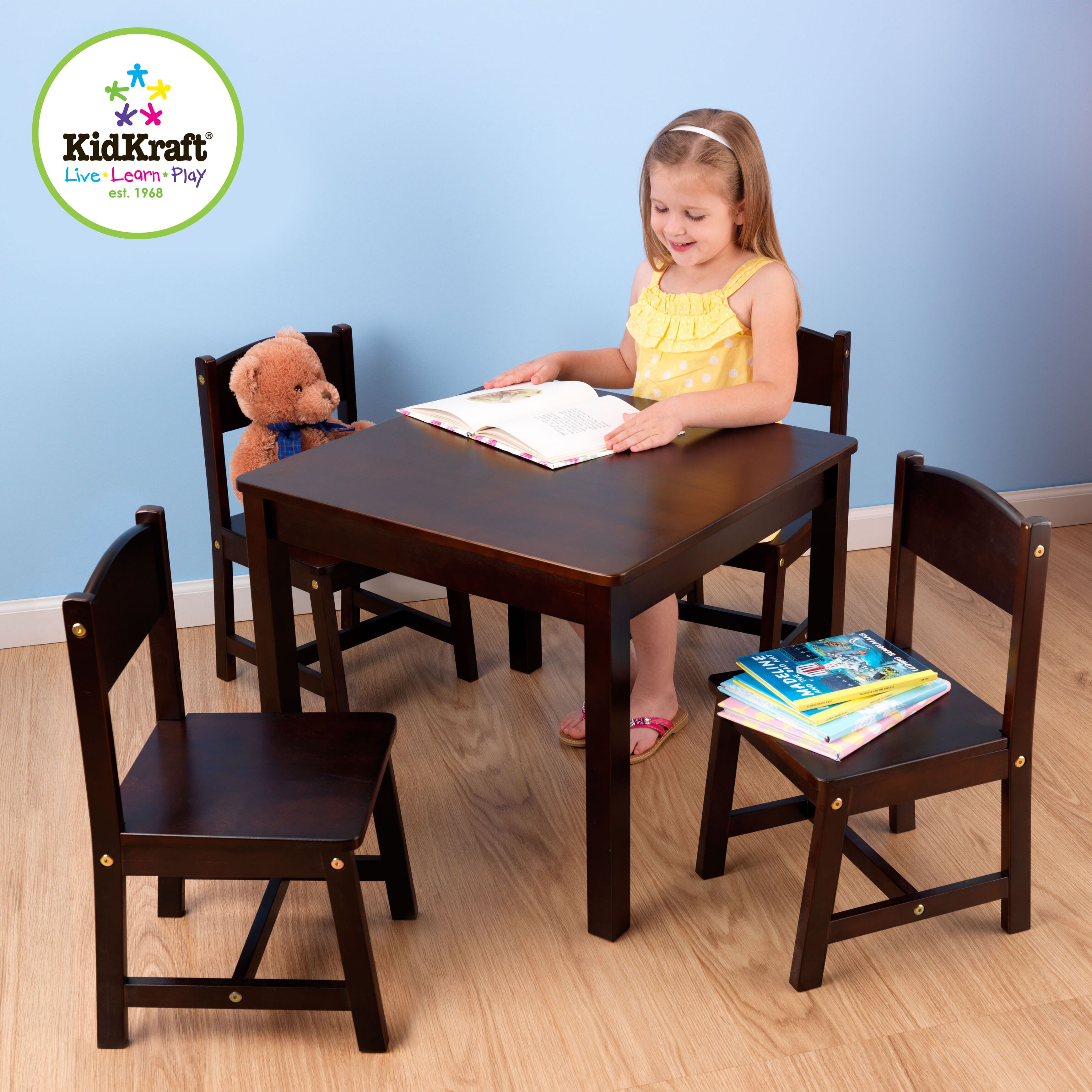 KidKraft Farmhouse Kids 5 Piece Table & Chair Set ...