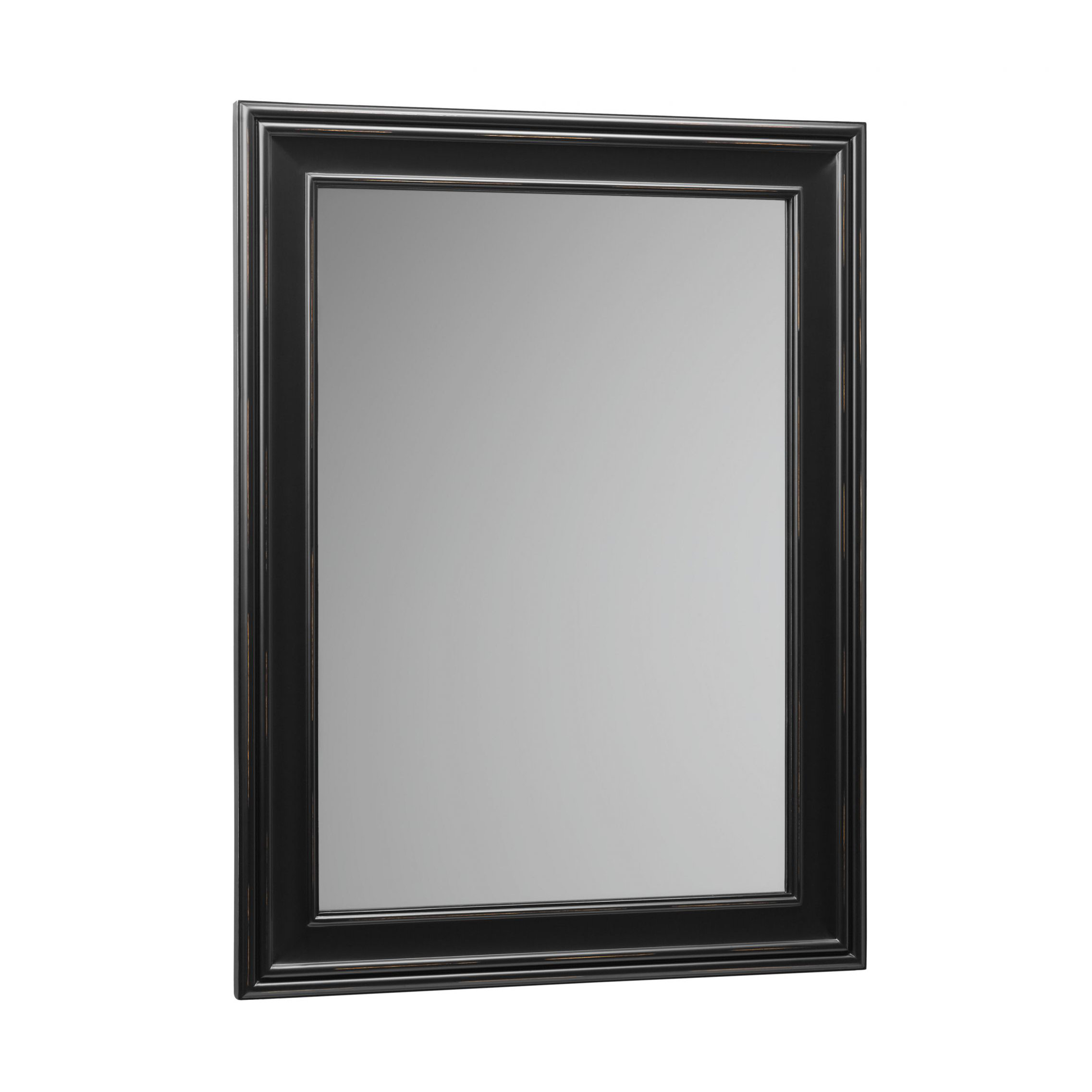 Traditional 24" x 32" Solid Wood Framed Bathroom Mirror in Antique