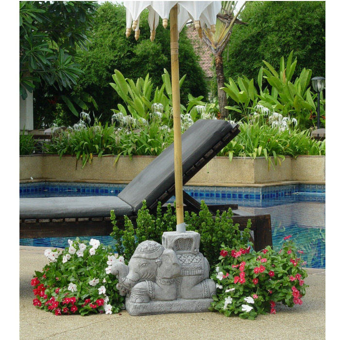 EyeLevel Raja Elephant Patio Umbrella Stand & Reviews Wayfair